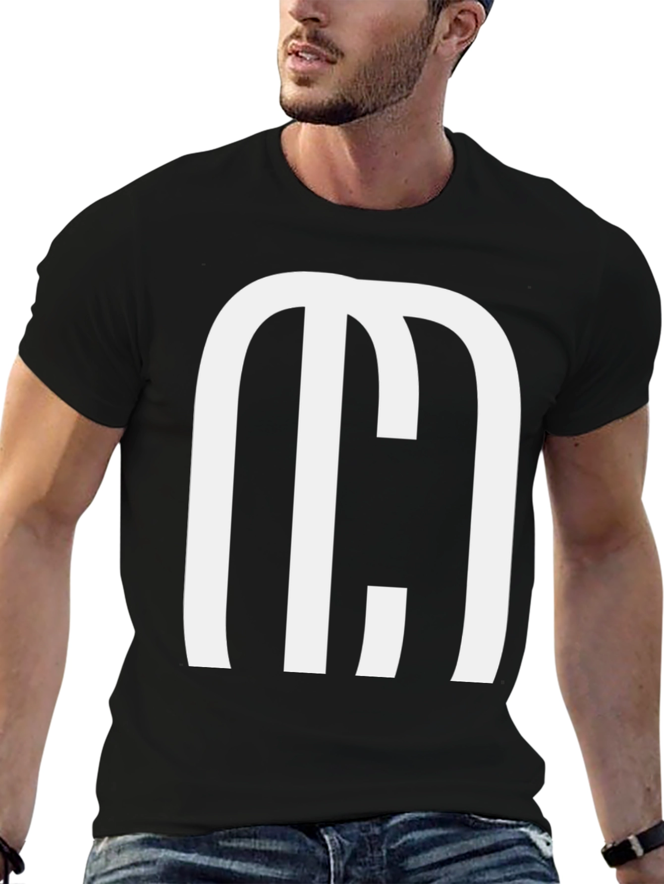 Black Bold Graphic Tee - Modern M Design view 6