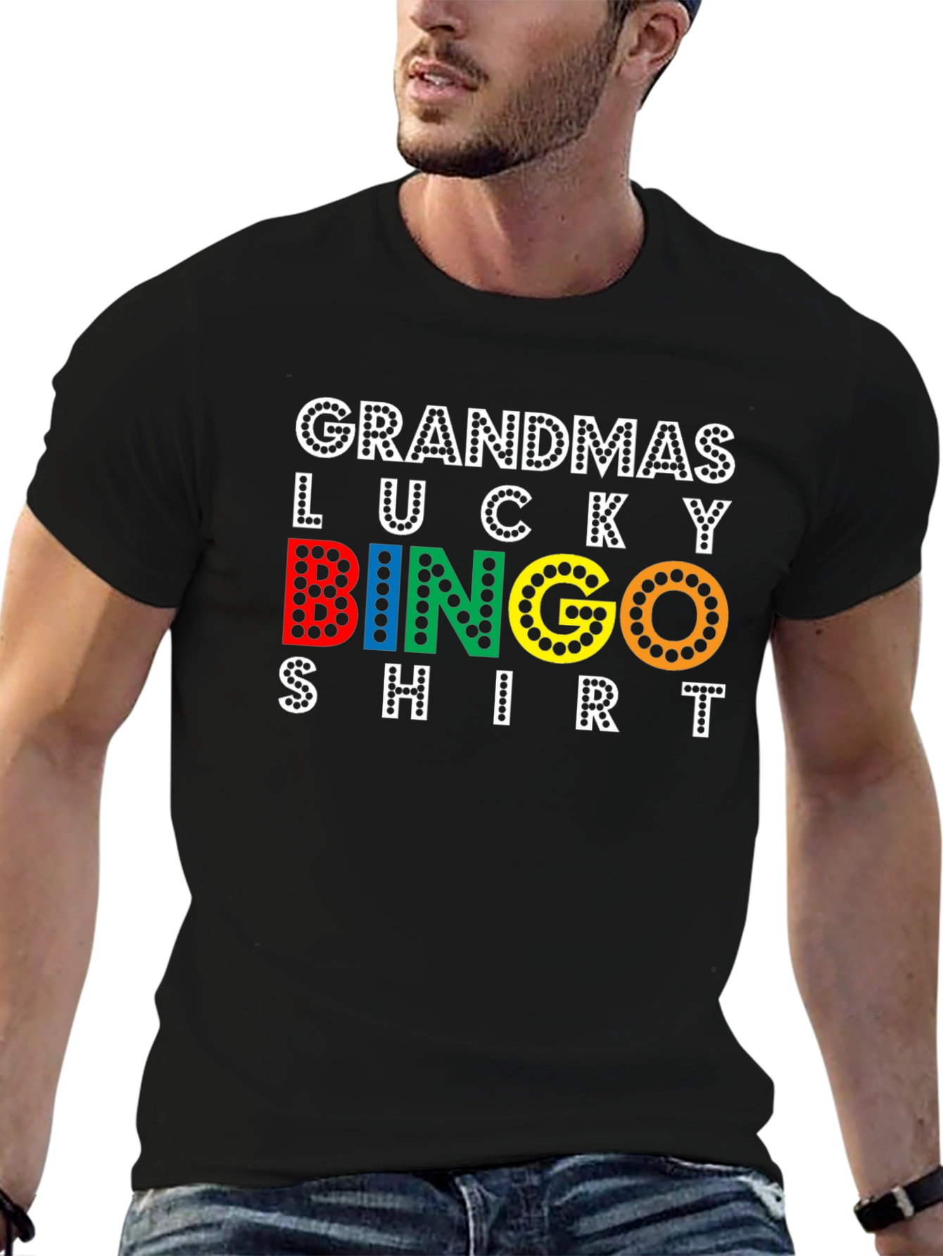 Black Grandma's Lucky Bingo T-Shirt view 6