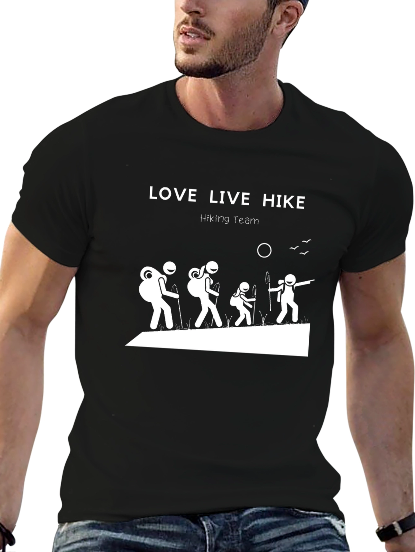 Black Hiking Team Graphic Tee - Love Live Hike view 6