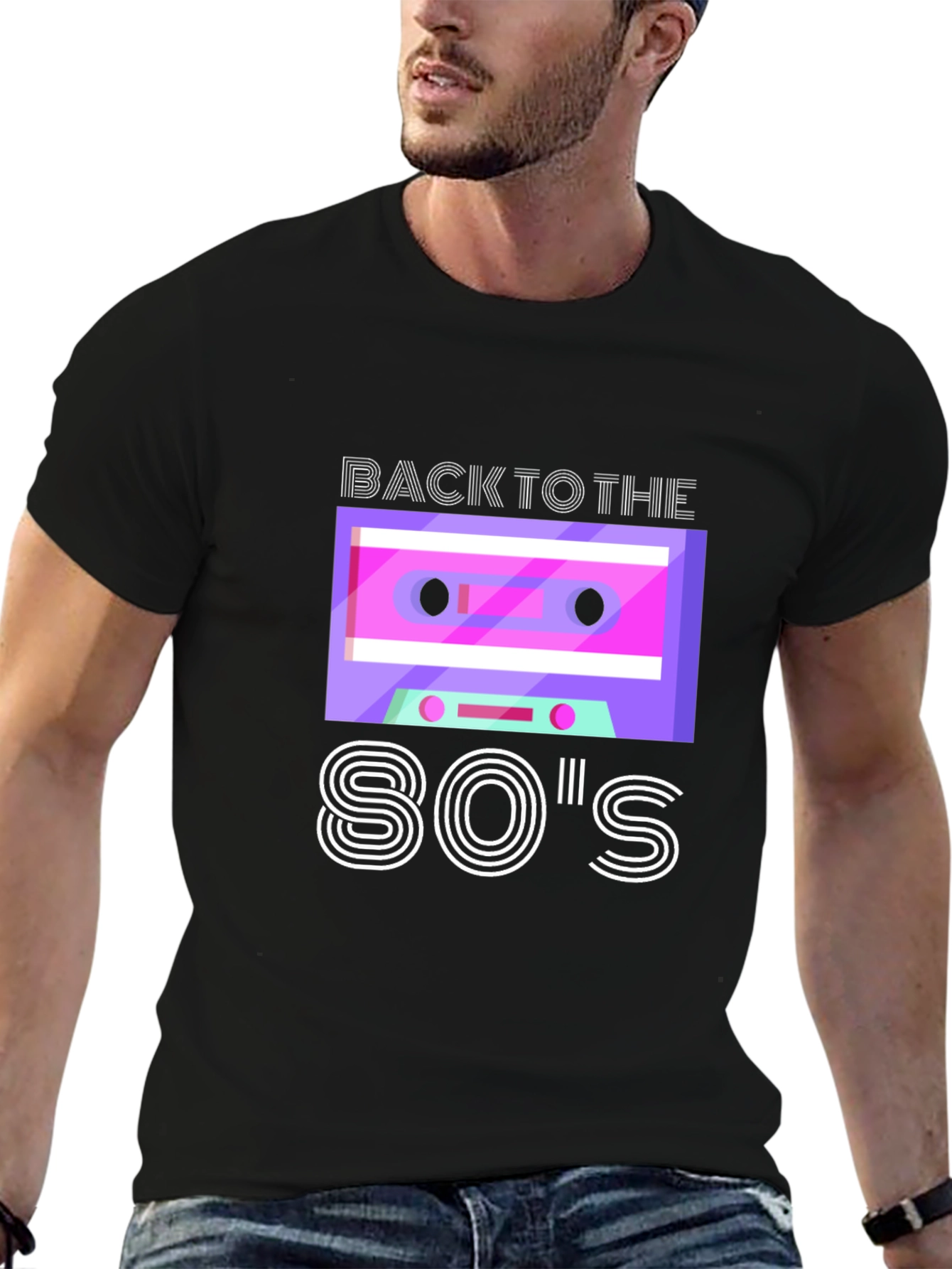 Black Back to the 80's Graphic Tee view 6