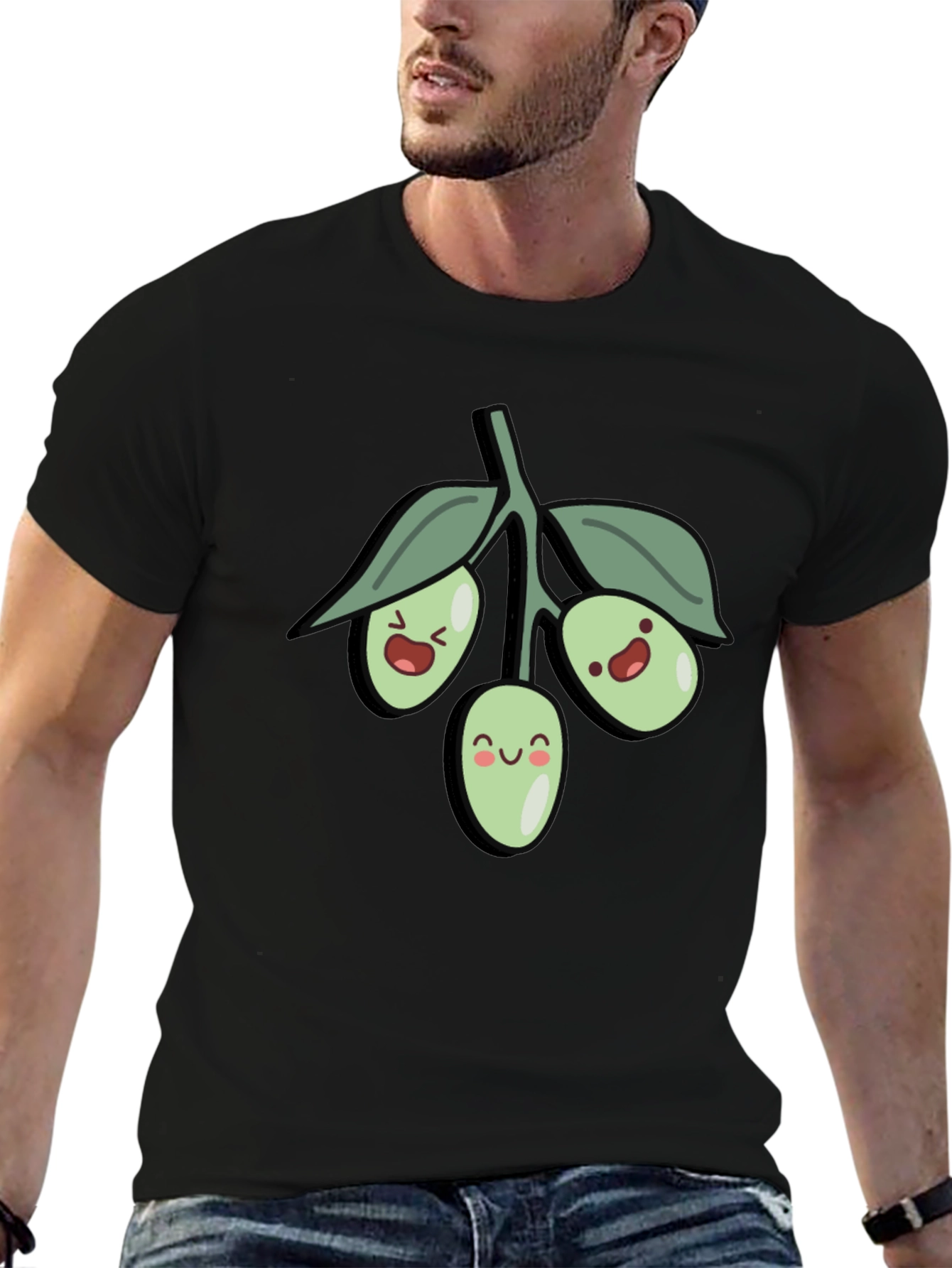 Black Olive You T-Shirt - Cute Graphic Tee view 6