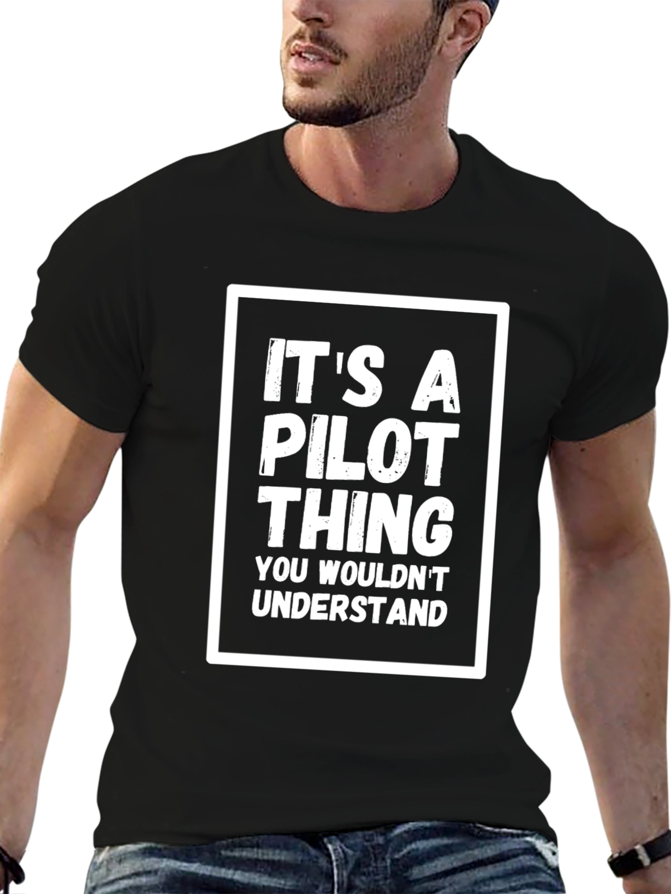 Black It's a Pilot Thing T-Shirt - Funny Aviation Tee view 6