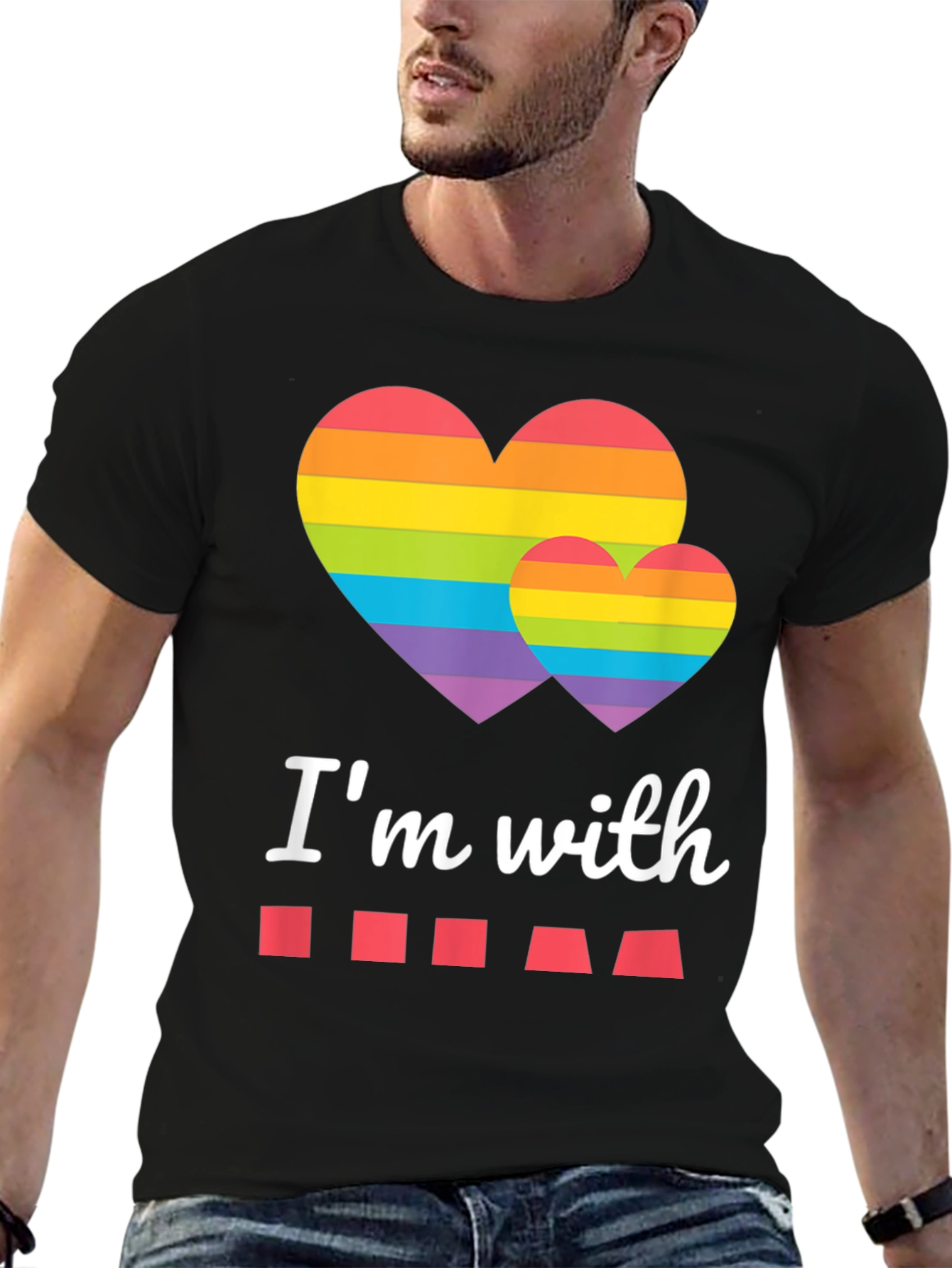 Black Pride Month Rainbow Heart T-Shirt view 6