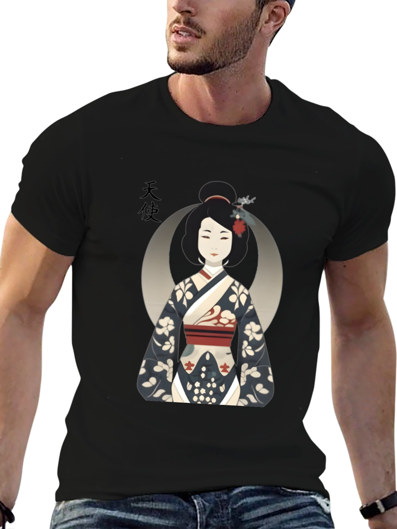 Black Geisha Graphic T-Shirt view 6