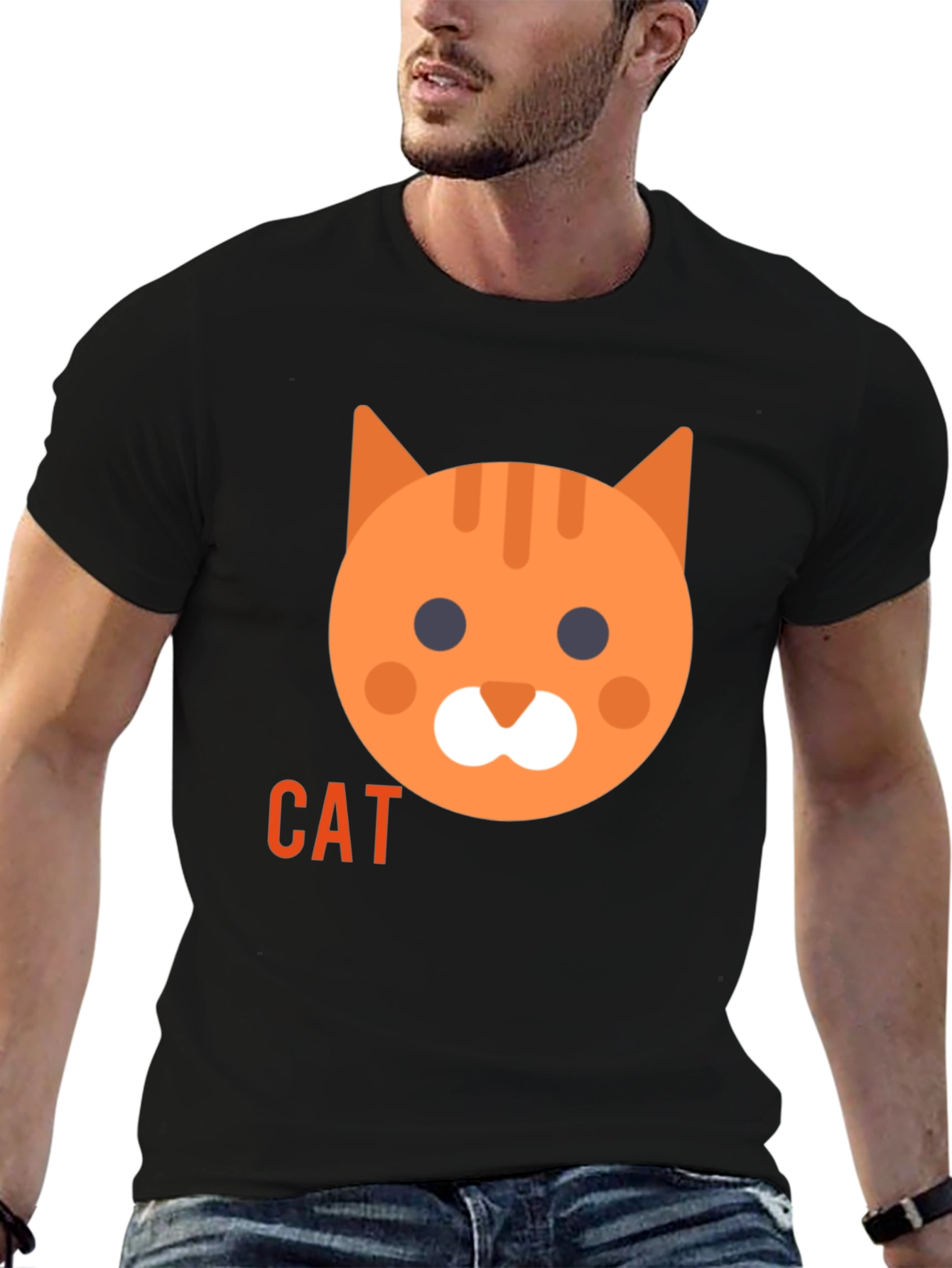 Black Black Cat Graphic Tee - Cute & Casual Style view 6