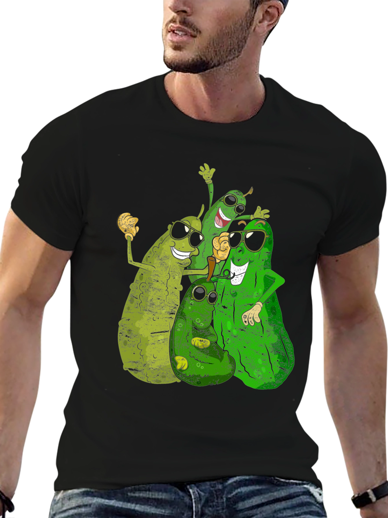 Black Pickle Squad T-Shirt - Funny Food Tee view 6