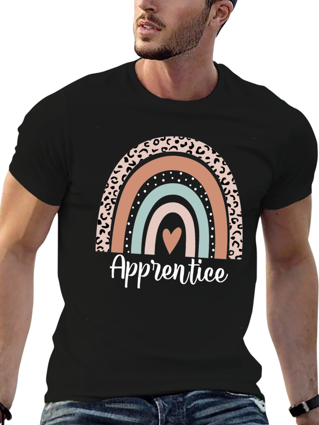 Black Apprentice Rainbow Graphic Tee view 6