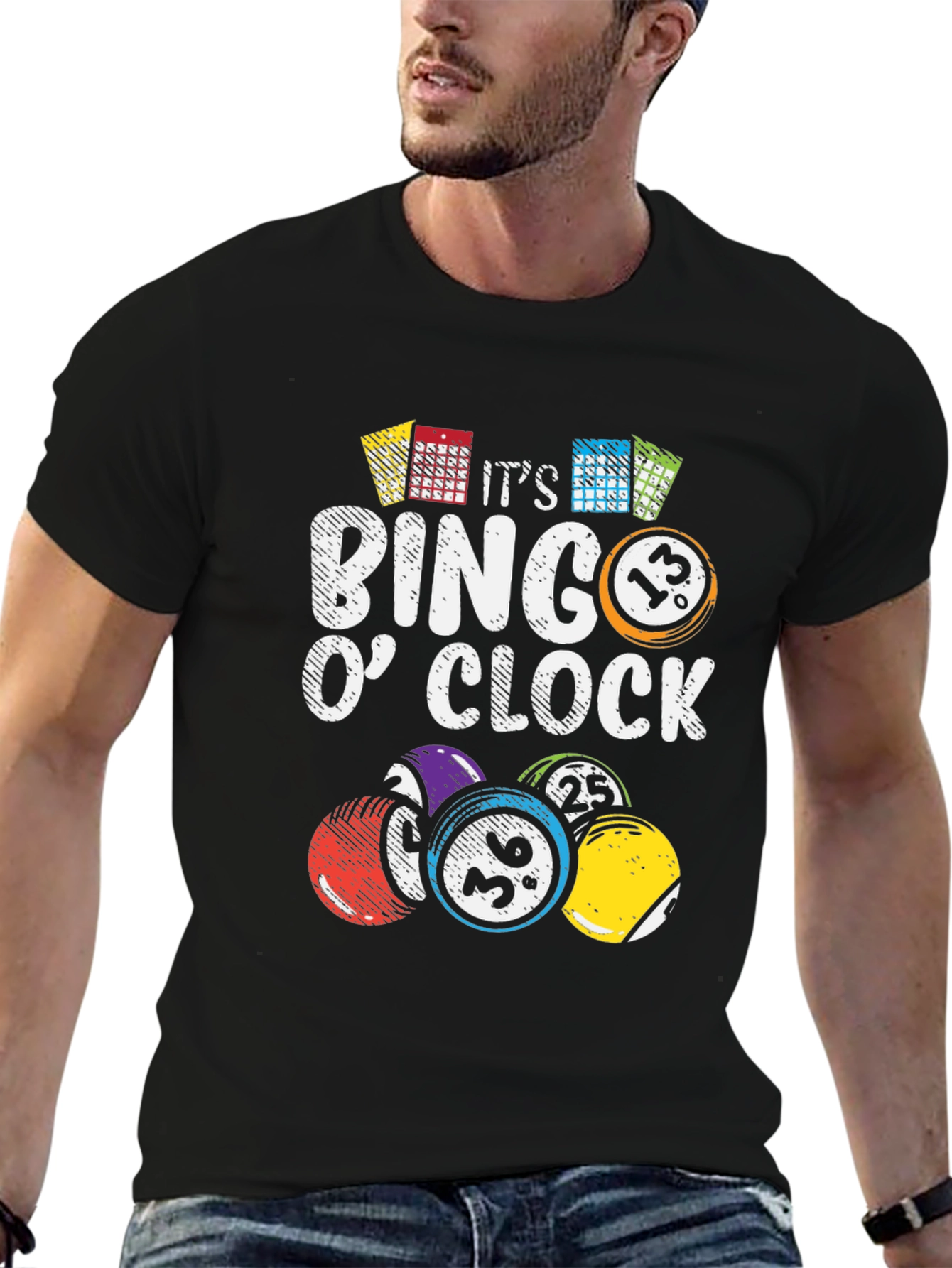 Black It's Bingo O'Clock Graphic Tee view 6