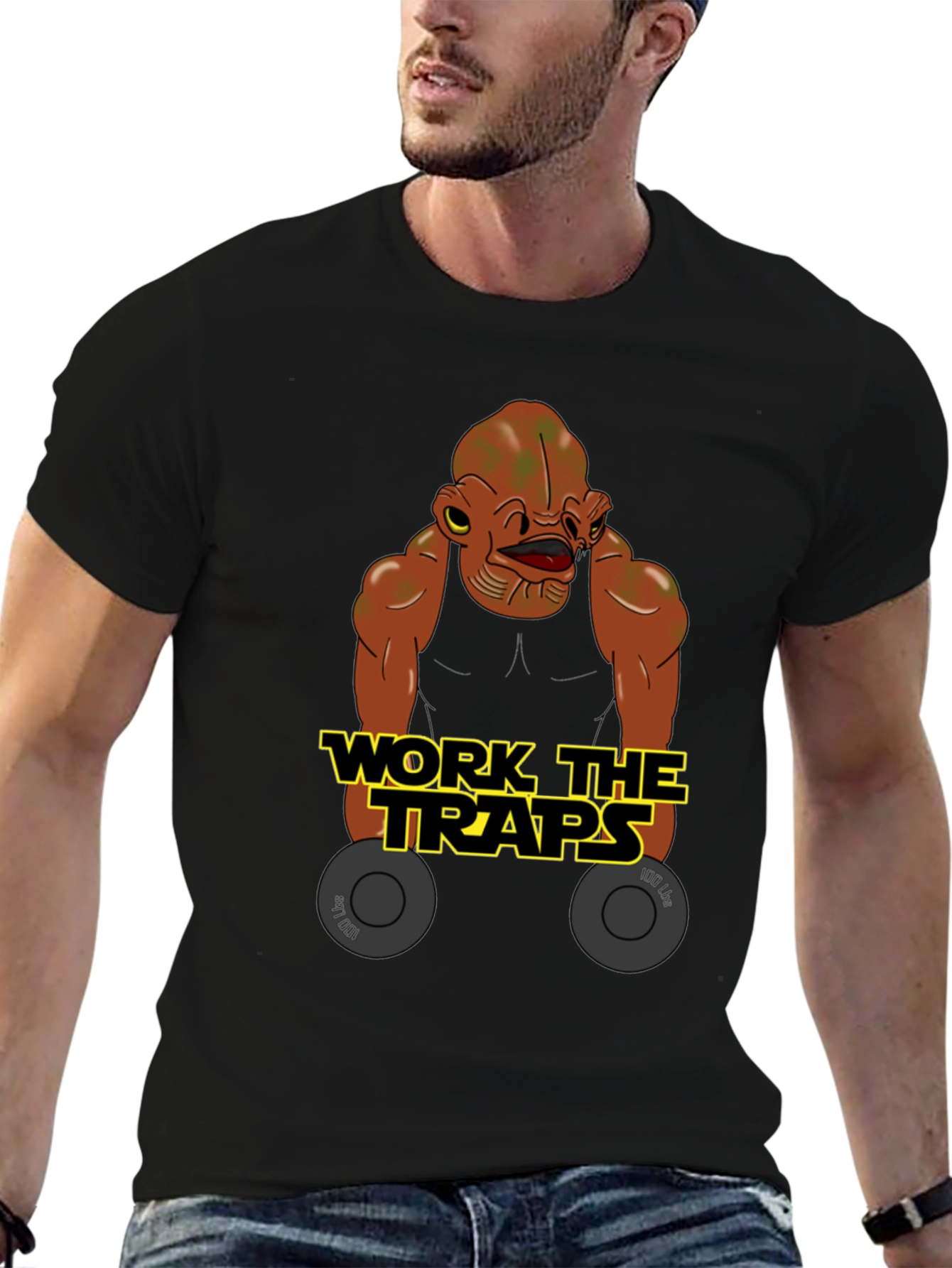 Black Work The Traps Ackbar T-Shirt view 6