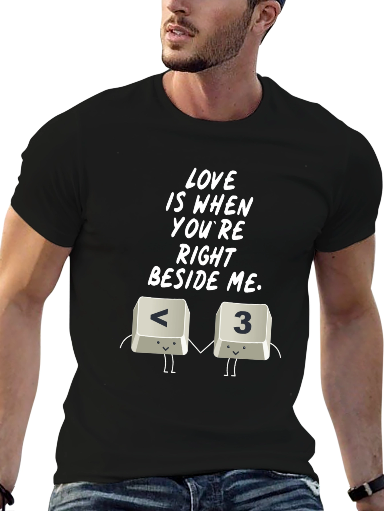 Black Love Is When You're Right Beside Me T-Shirt view 6