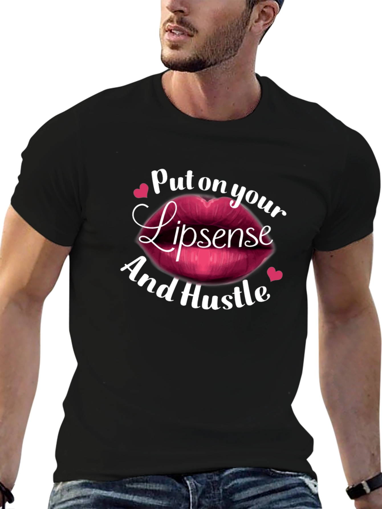 Black Lipsense Hustle Graphic Tee view 6