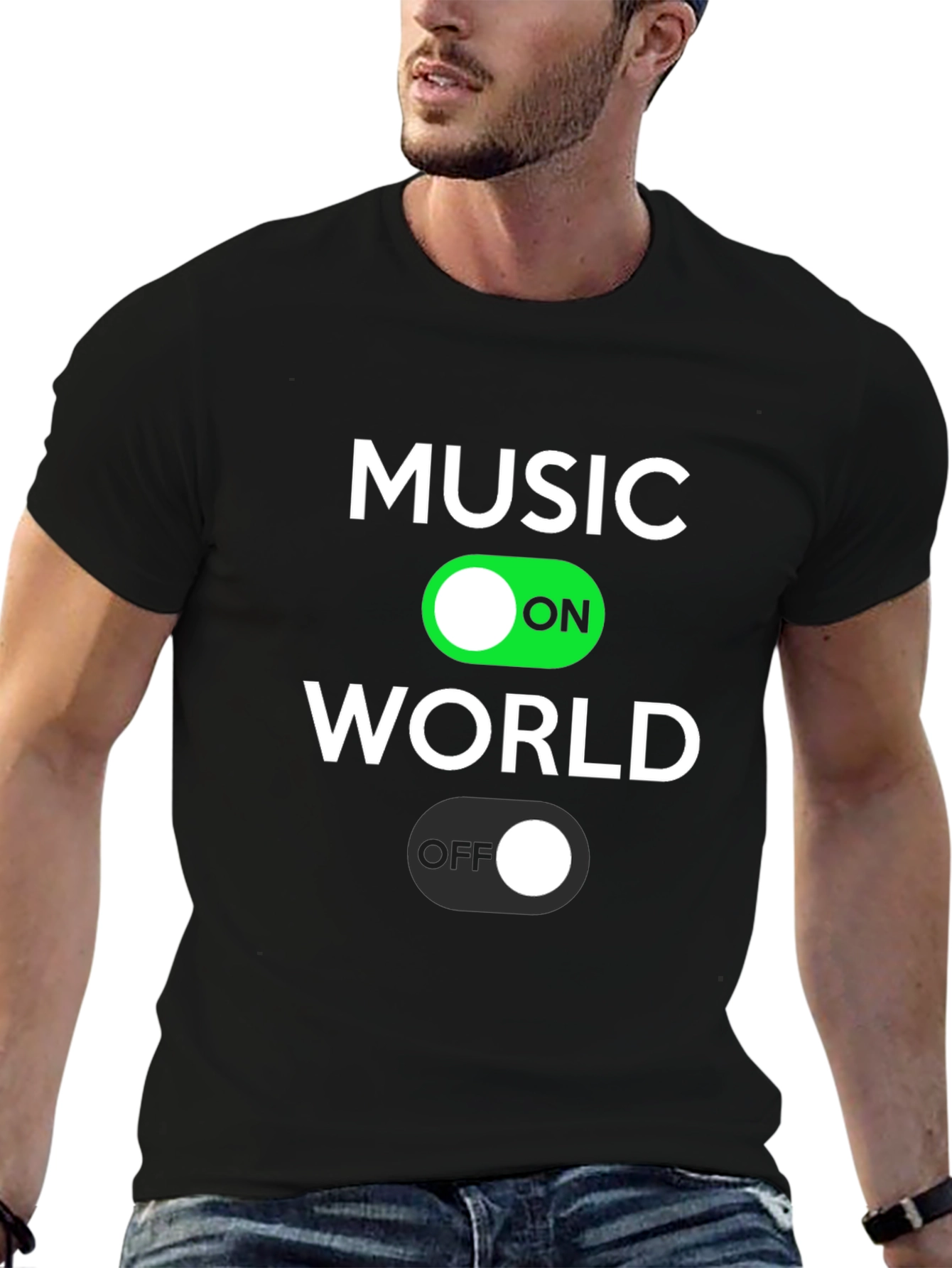 Black Music On World Off T-Shirt view 6