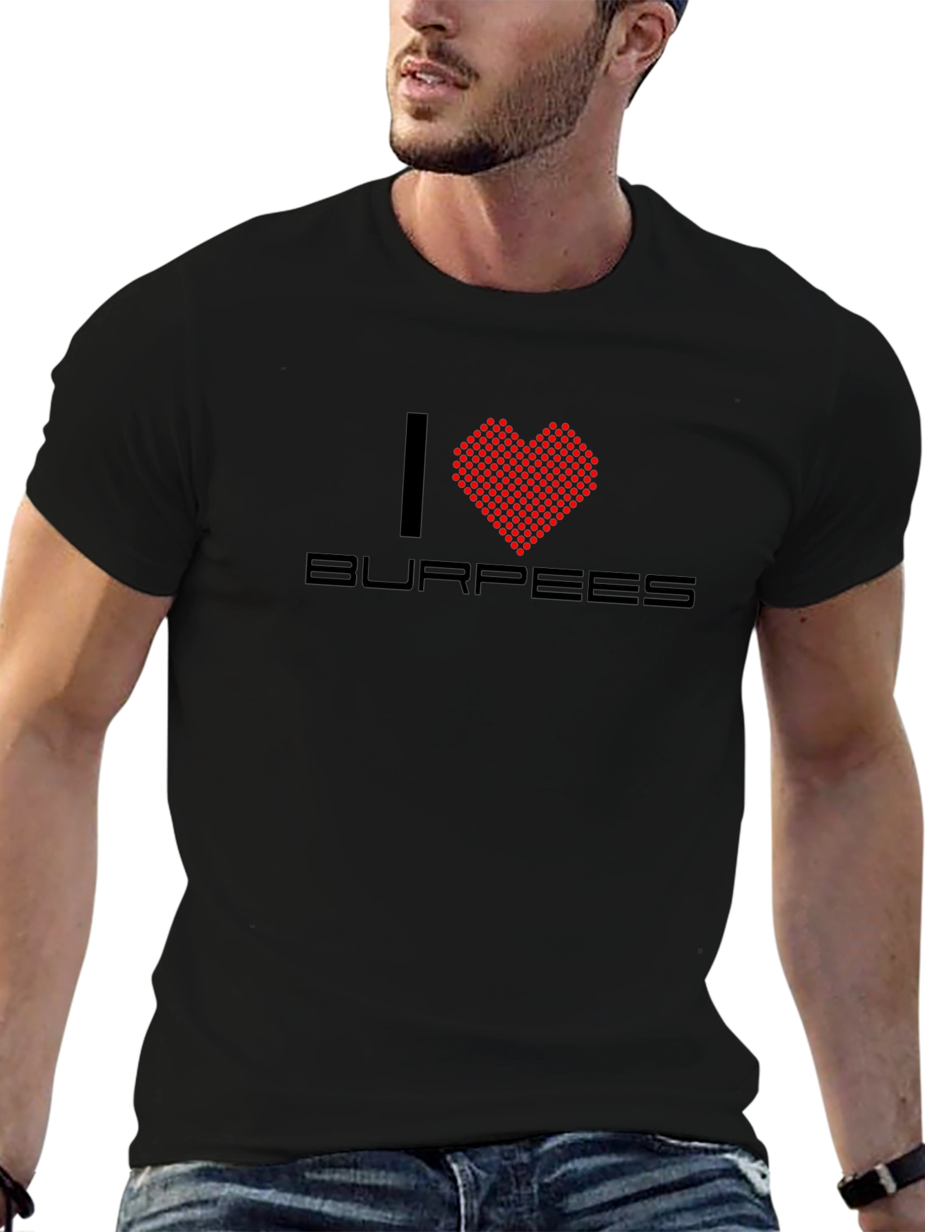 Black I Heart Burpees Black T-Shirt view 6