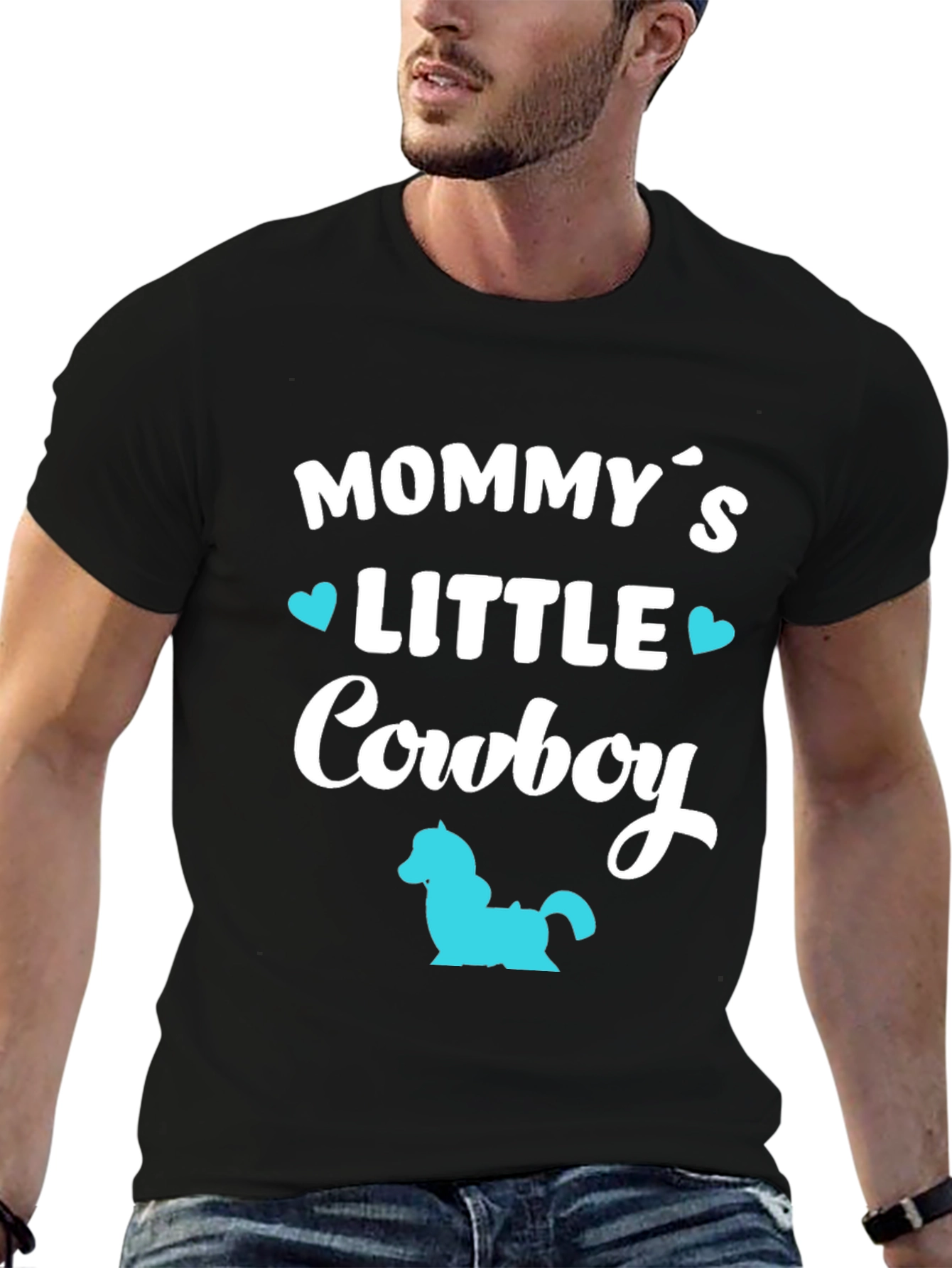 Mommy's Little Cowboy - Black T-Shirt - 6