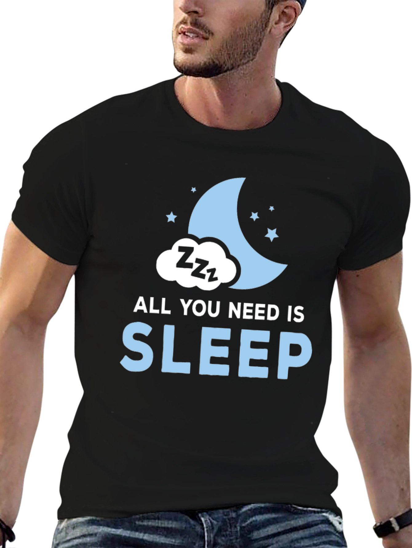 Black All You Need is Sleep Graphic T-Shirt view 6