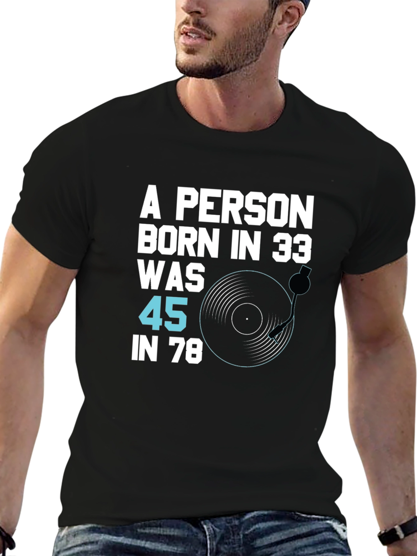 Black Born in 33 Was 45 in 78 T-Shirt view 6