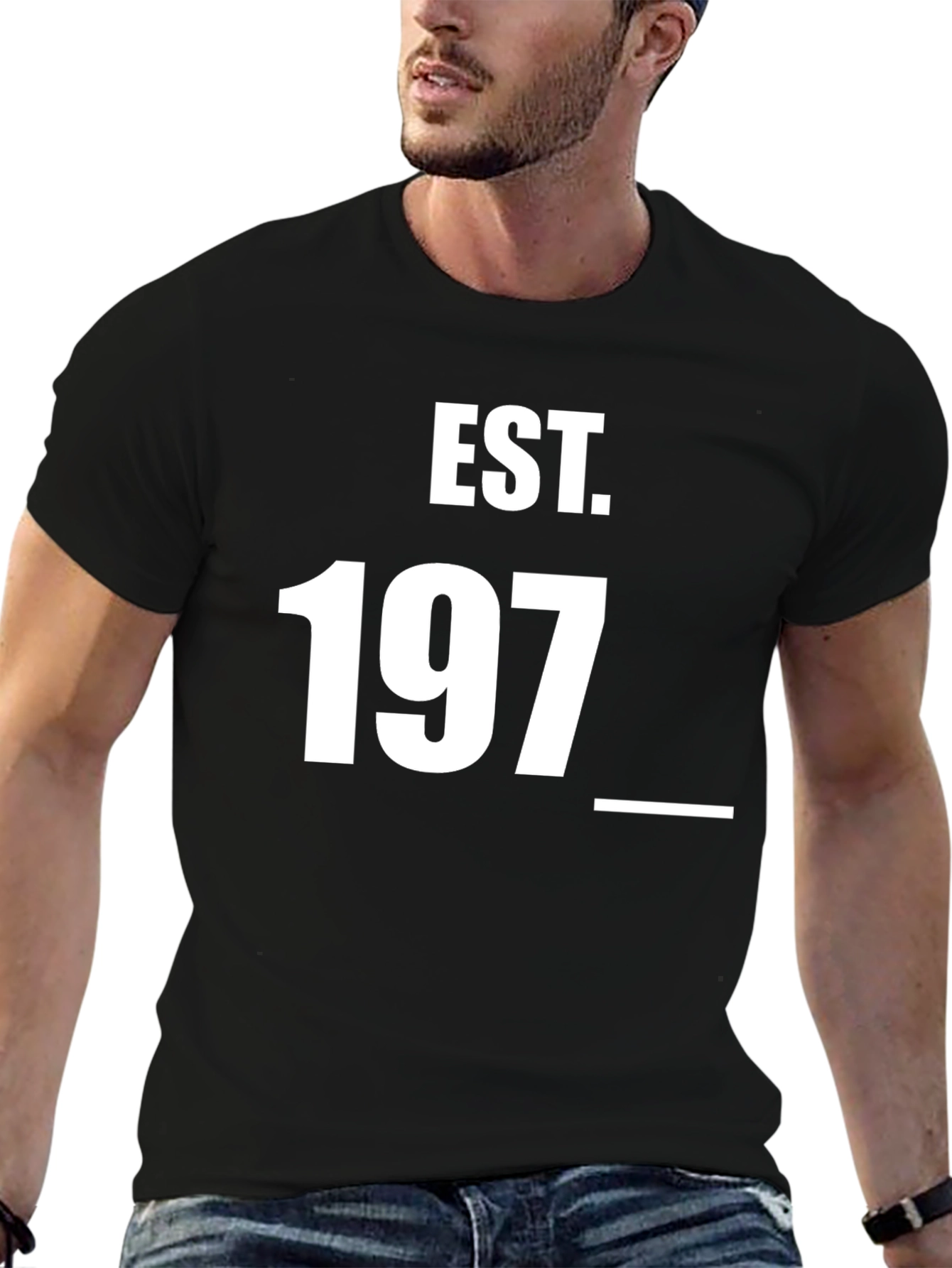 Black Est. 197_ Graphic Tee - Unisex Soft Cotton T-Shirt view 6