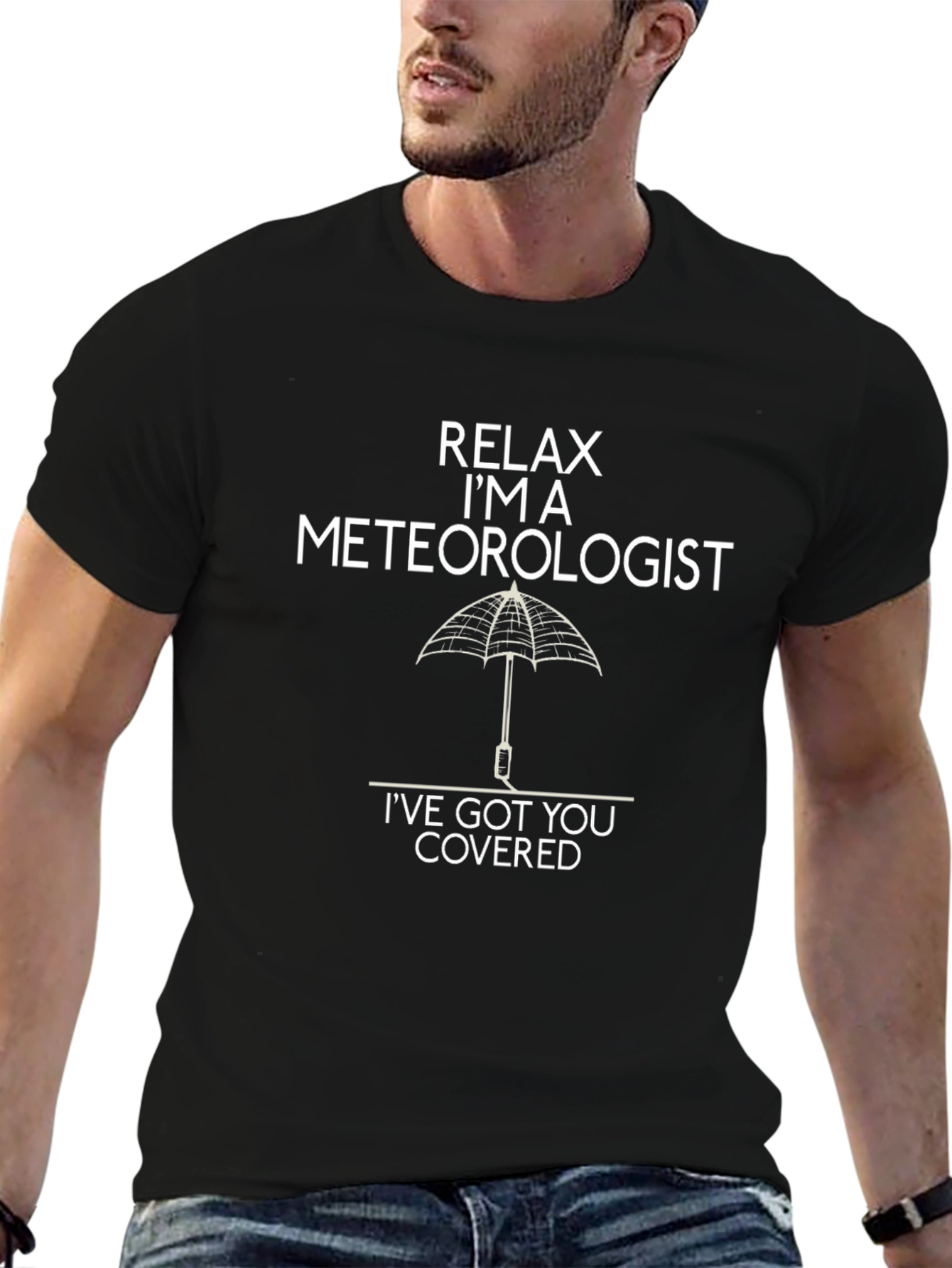 Black Relax I'm A Meteorologist T-Shirt view 6