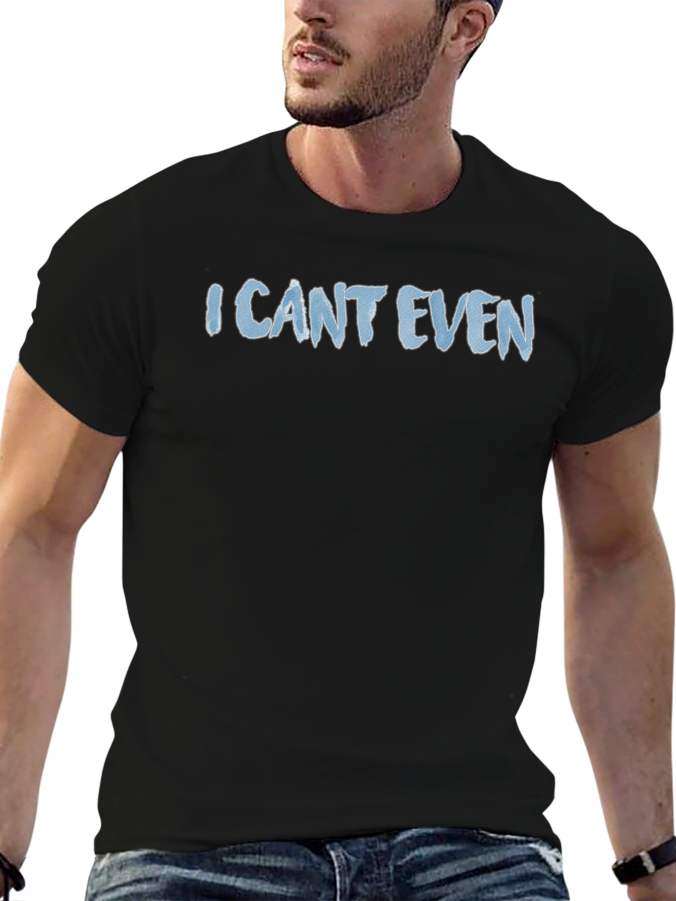 Black I Can't Even Graphic Tee - Soft Black T-Shirt view 6