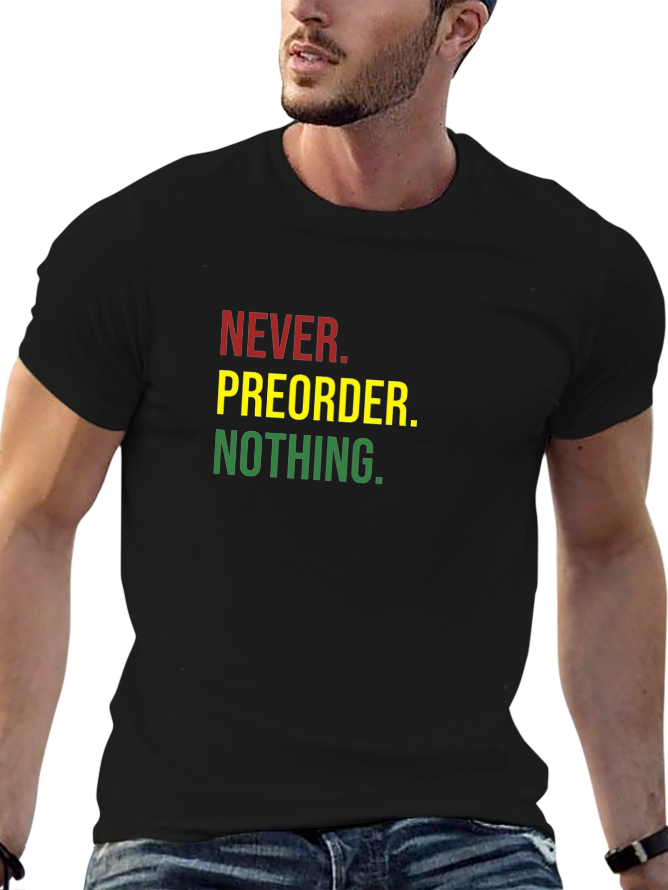 Black Never Preorder Nothing Graphic Tee view 6