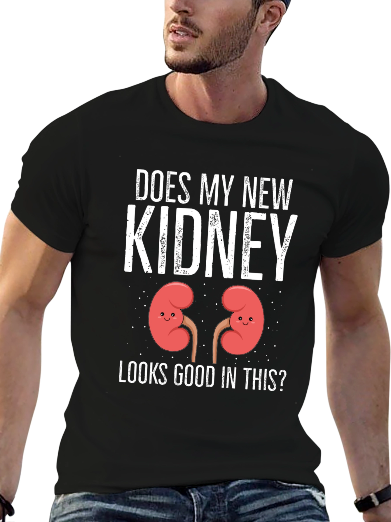 Black Funny Kidney Transplant T-Shirt view 6