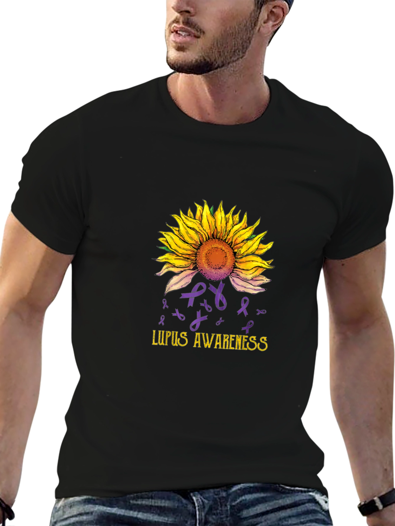 Lupus Awareness Sunflower Graphic Tee - 6