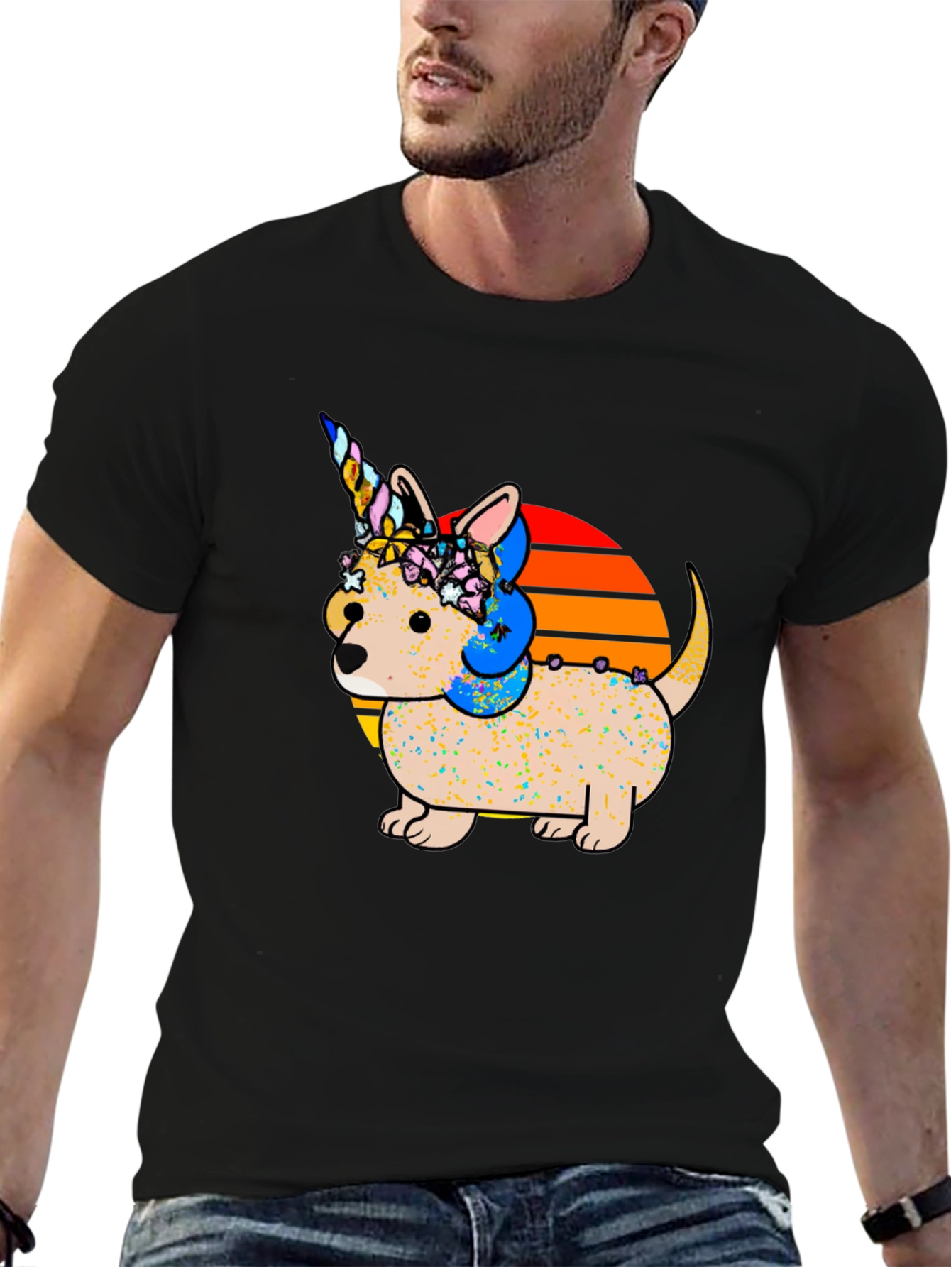 Unicorn Dog T-Shirt, Cute Pet Graphic Tee - 6