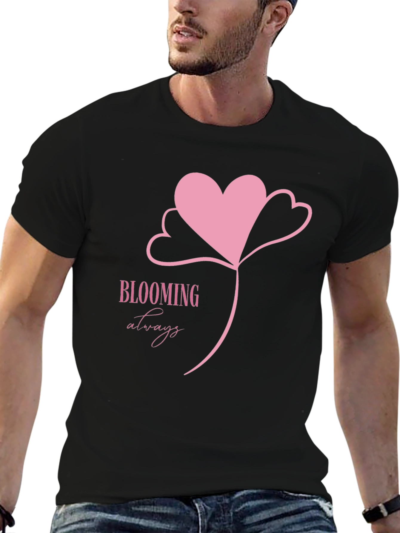 Black Blooming Always Black T-Shirt view 6