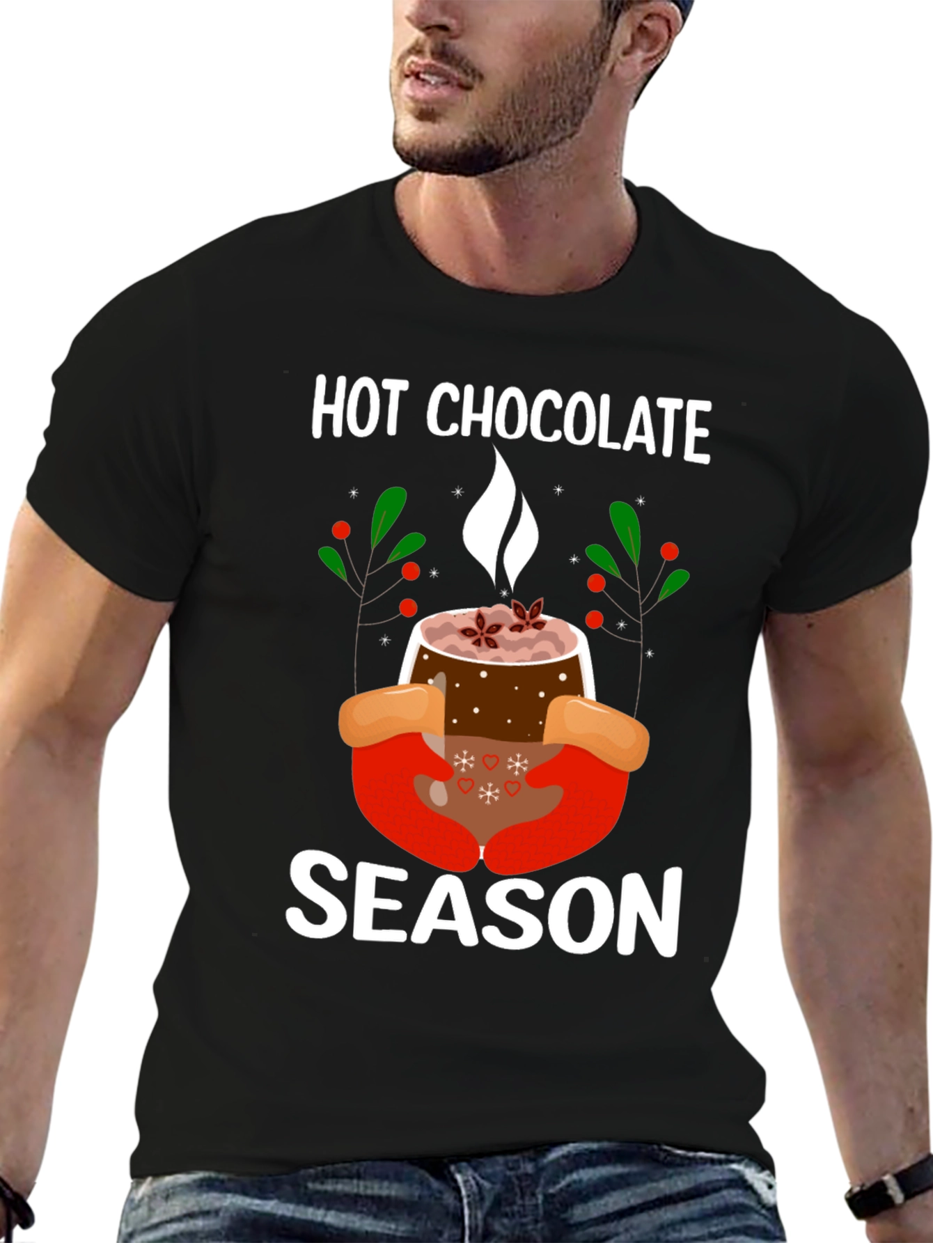 Black Hot Chocolate Season T-Shirt view 6