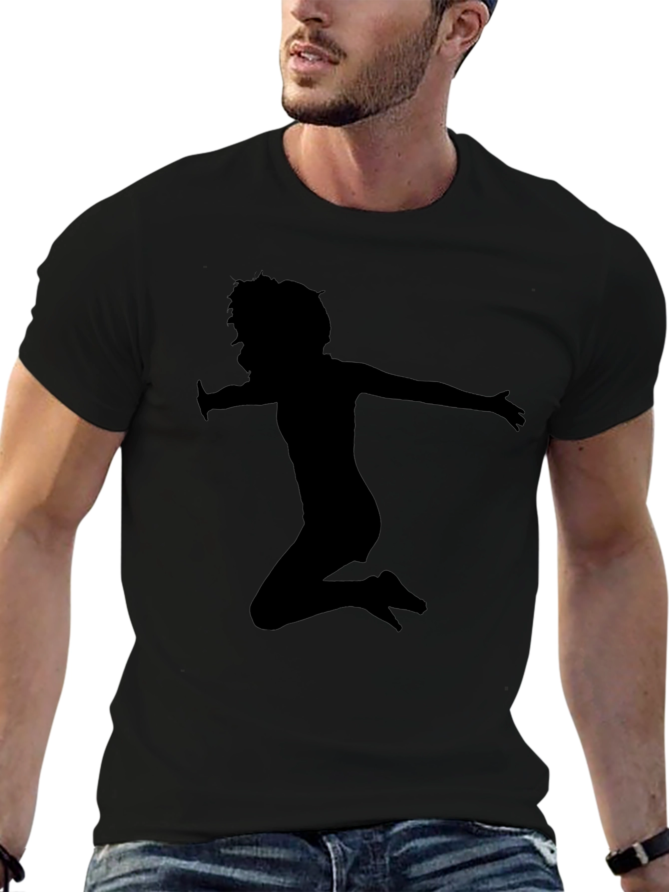 Black Silhouette Jump Black T-Shirt view 6