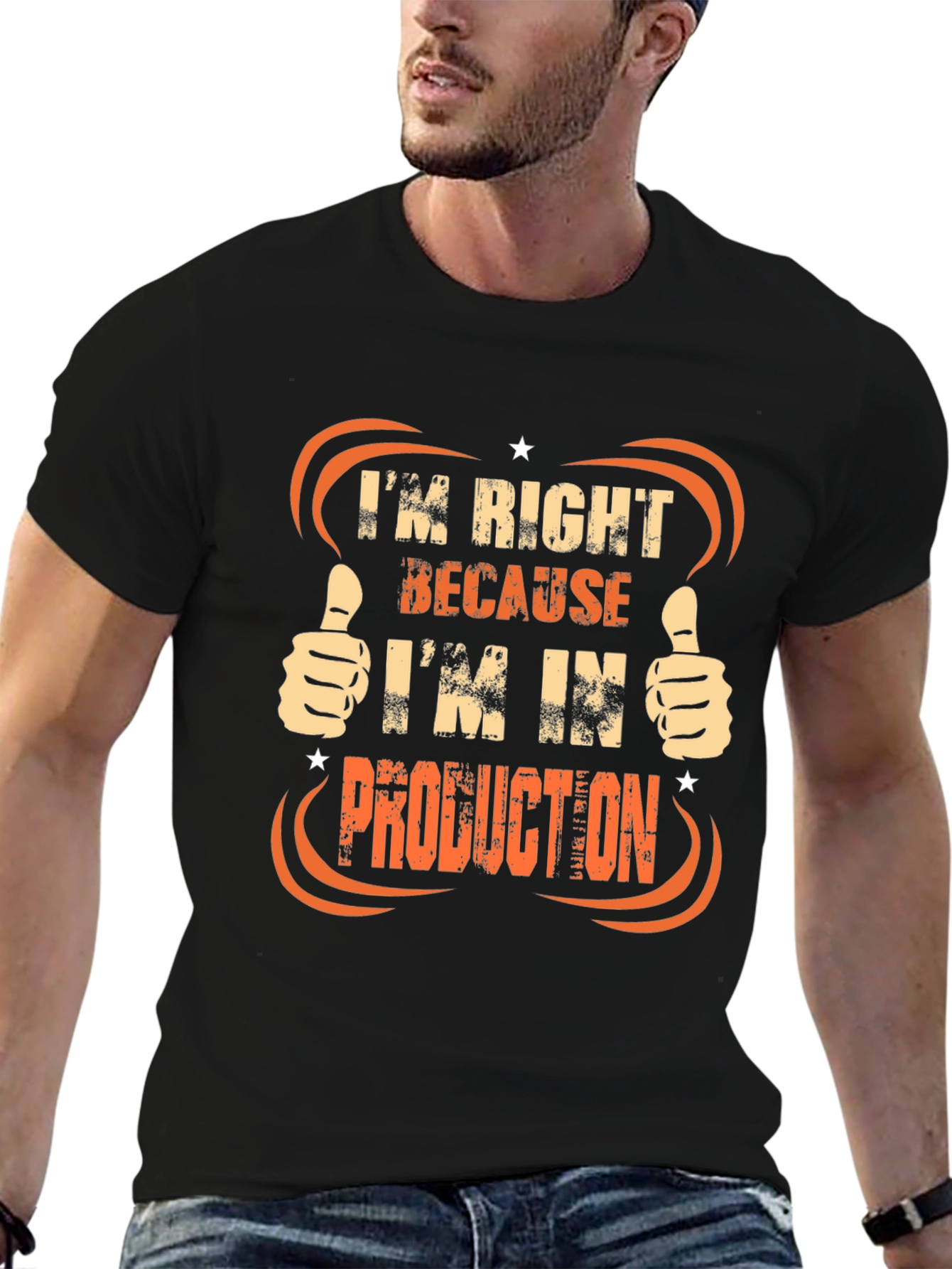 Black Production T-Shirt: Always Right! view 6
