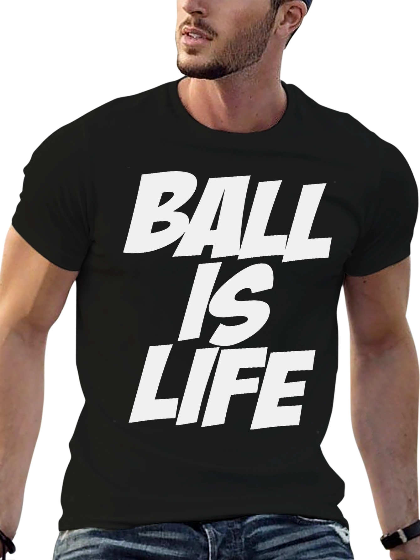 Black Ball is Life Black Graphic Tee view 6