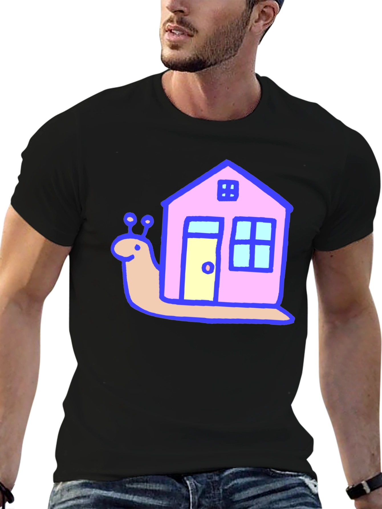 Black Snail House Graphic Print Tee view 6