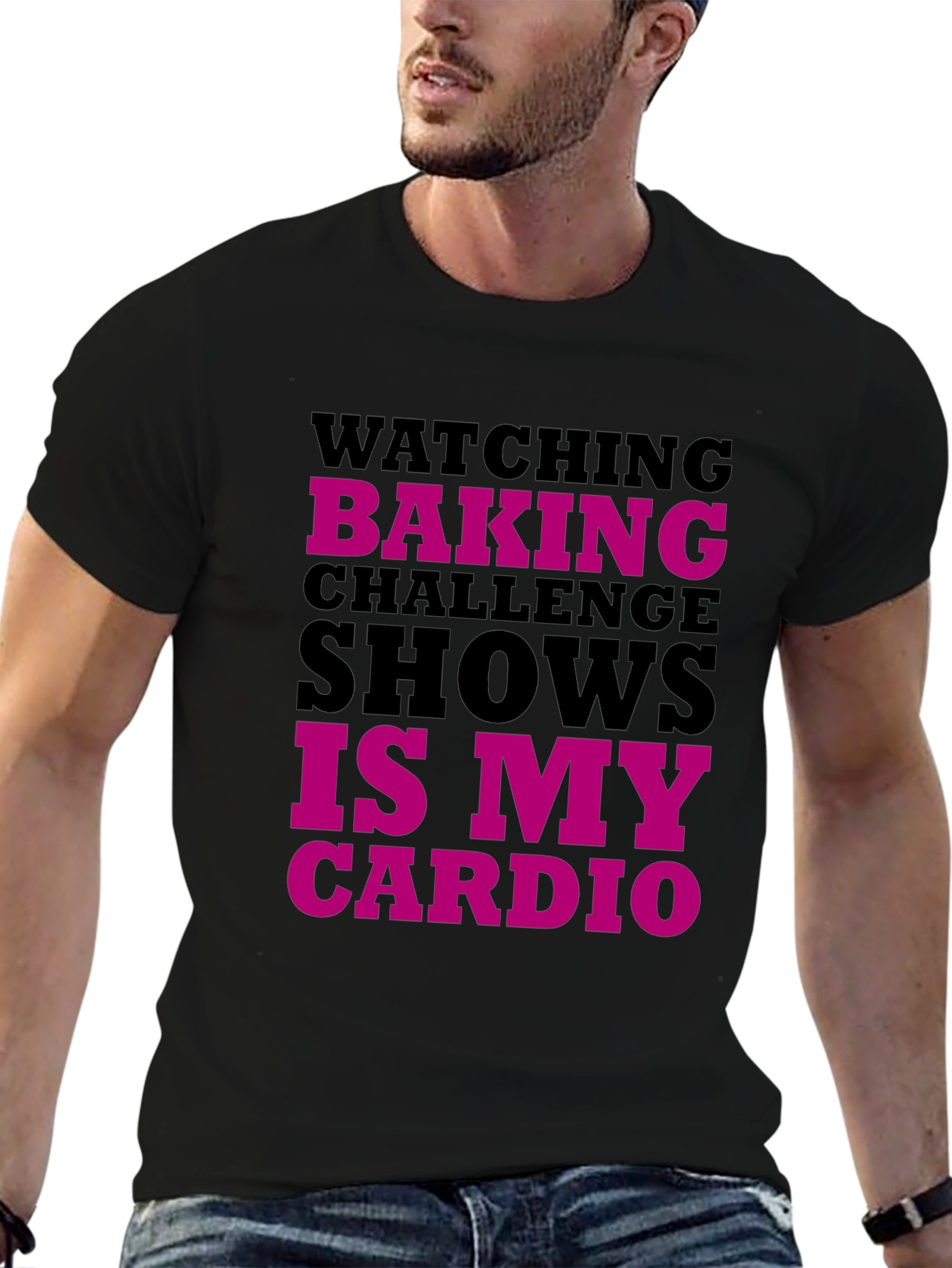 Black Baking Challenge Cardio Graphic Tee view 6