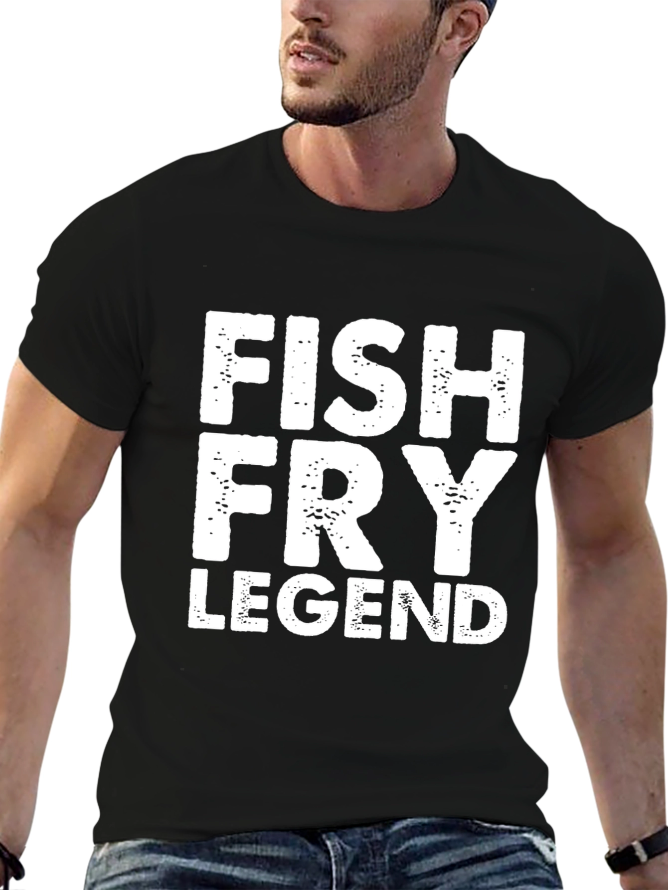 Black Fish Fry Legend Black T-Shirt view 6