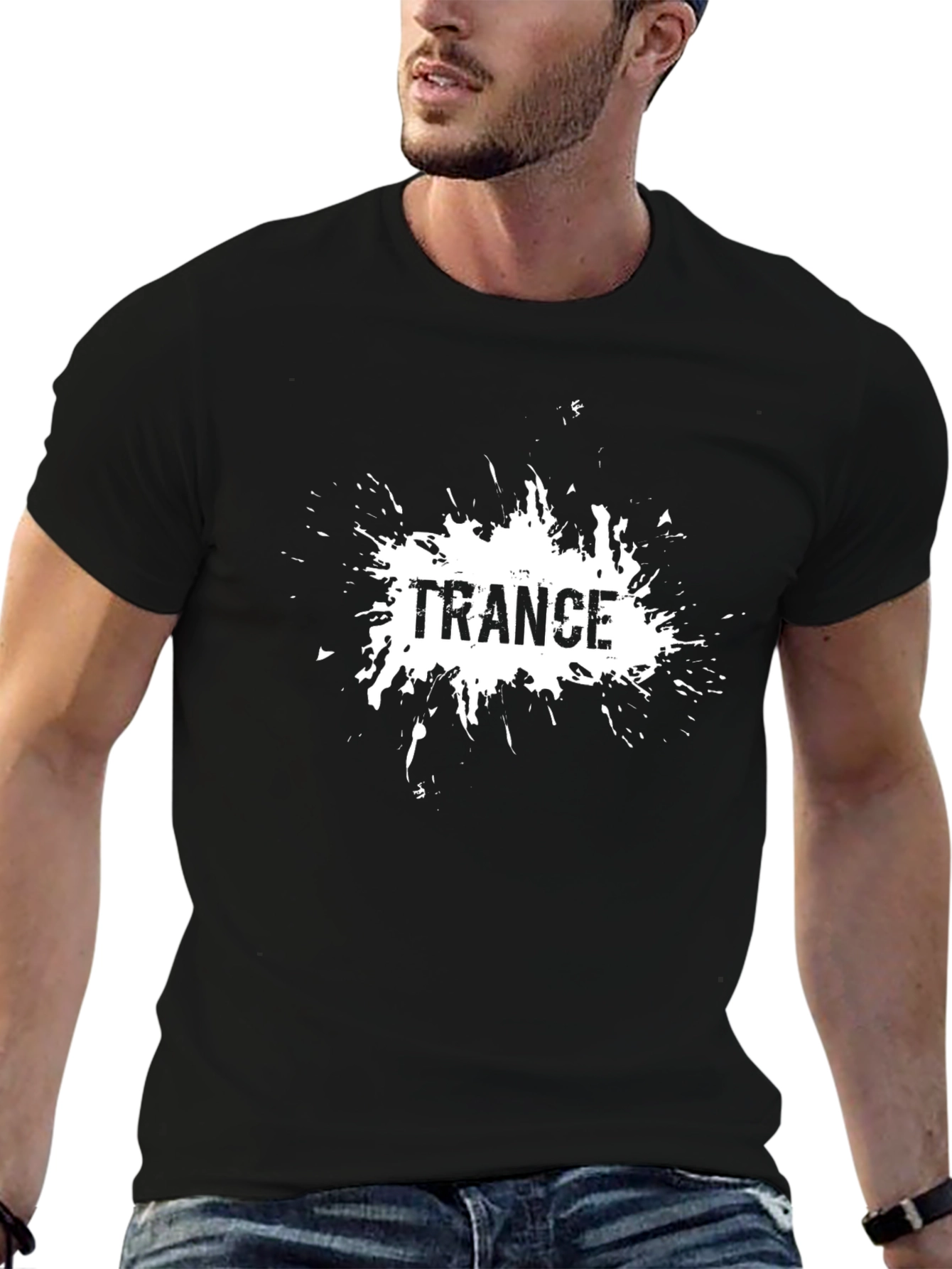 Black Trance Graphic Black T-Shirt view 6