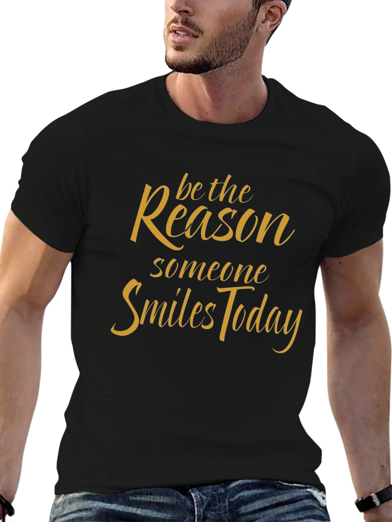 Black Be the Reason T-Shirt - Inspirational Quote Tee view 6