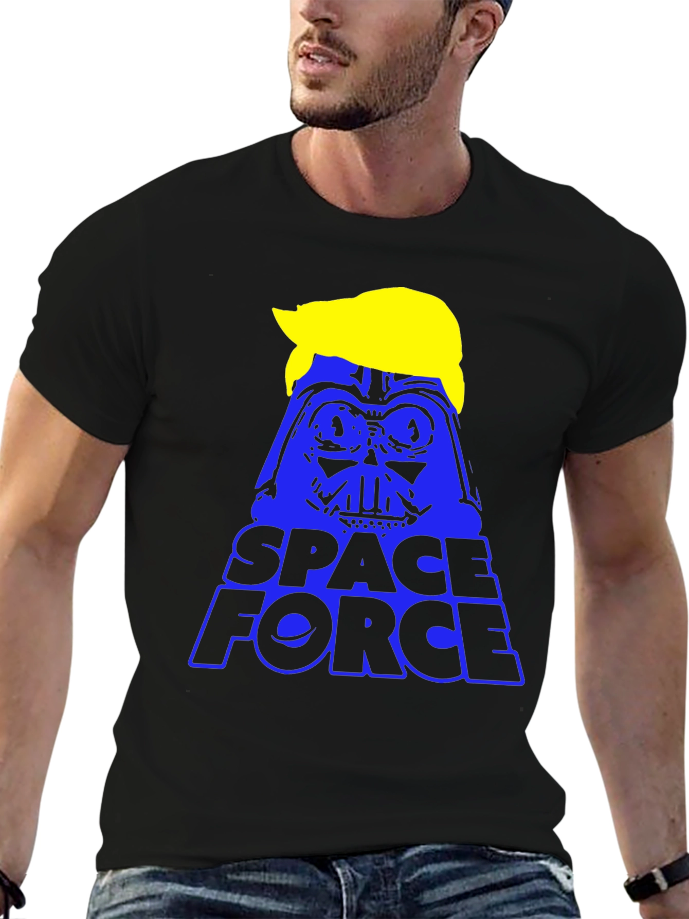 Black Space Force Darth Vader Trump T-Shirt view 6
