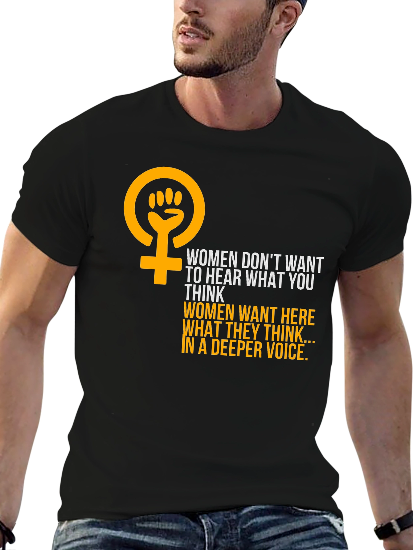 Black Feminist Empowerment Graphic Tee - Hear Women's Voices view 6