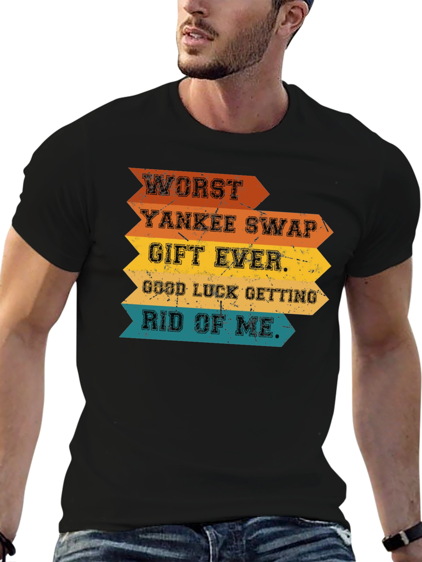 Black Worst Yankee Swap Gift Ever T-Shirt view 6