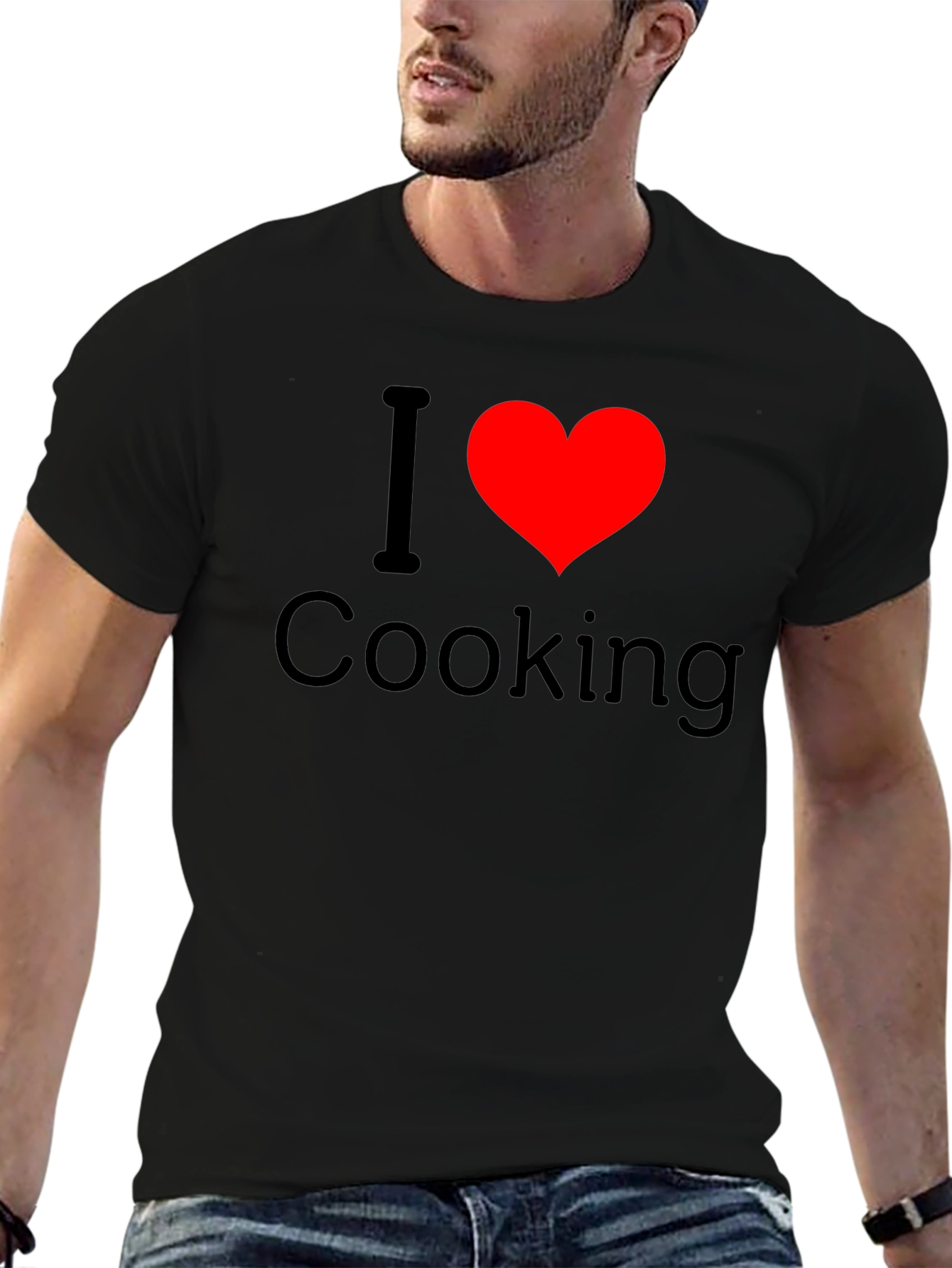 Black I Love Cooking T-Shirt view 6
