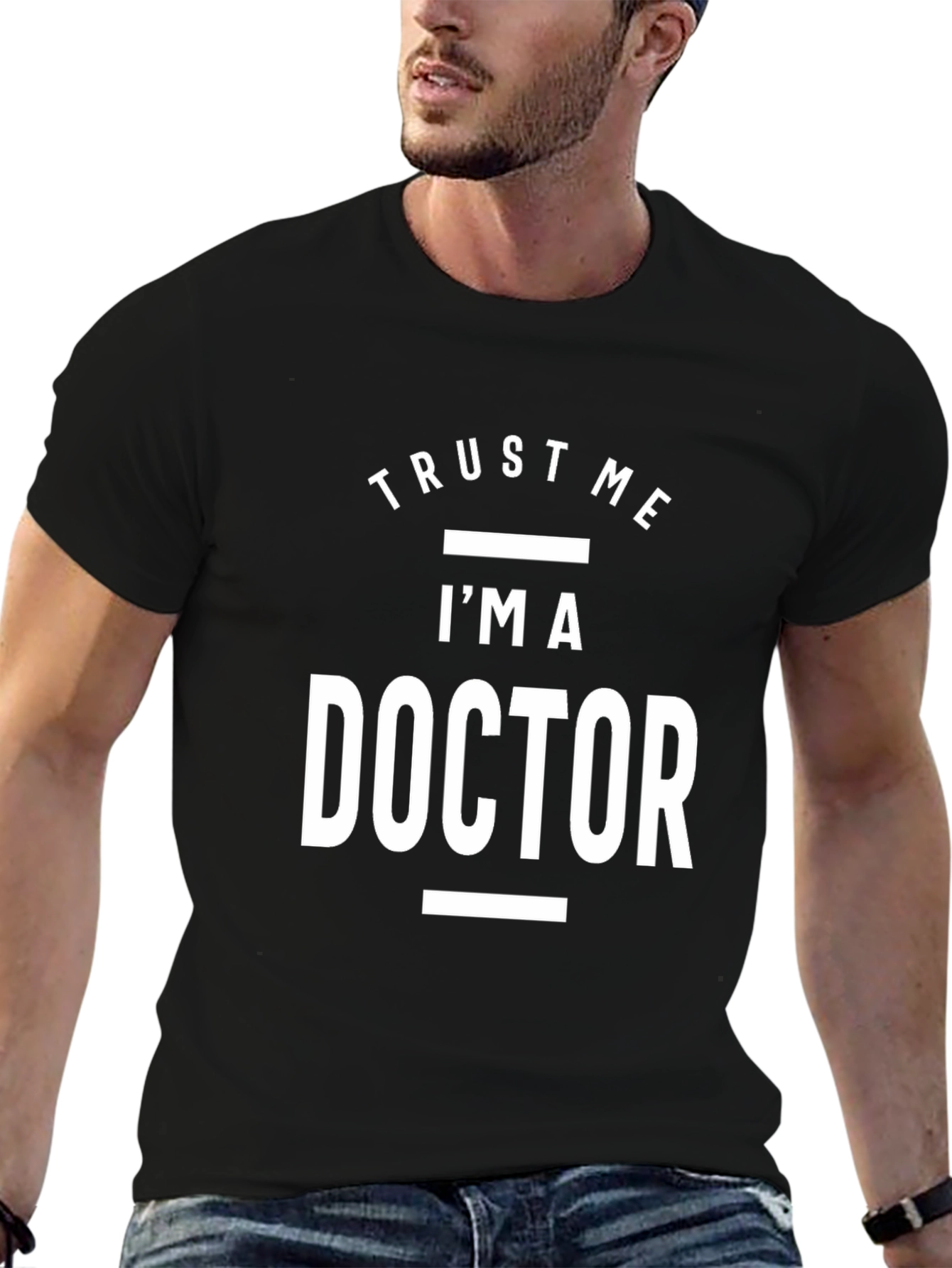 Black Trust Me I'm a Doctor T-Shirt view 6