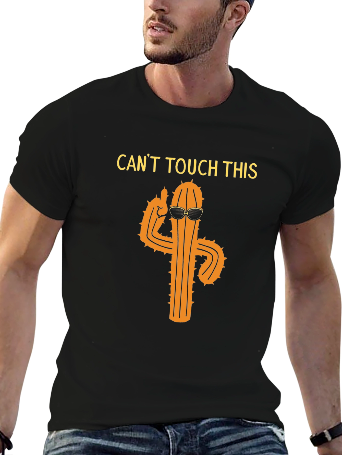 Black Cool Cactus Graphic Tee - Can't Touch This! view 6