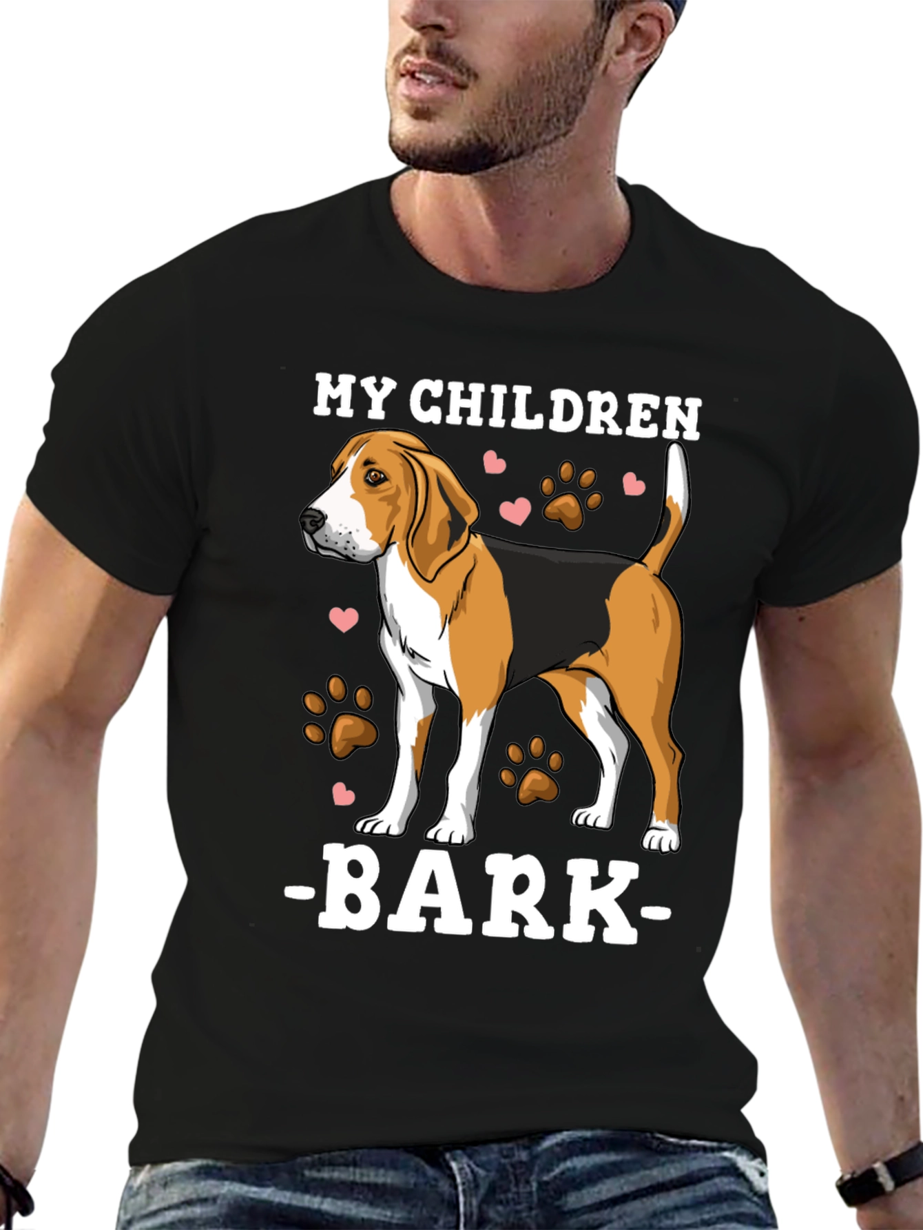 Black My Children Bark T-Shirt | Dog Lover Tee view 6