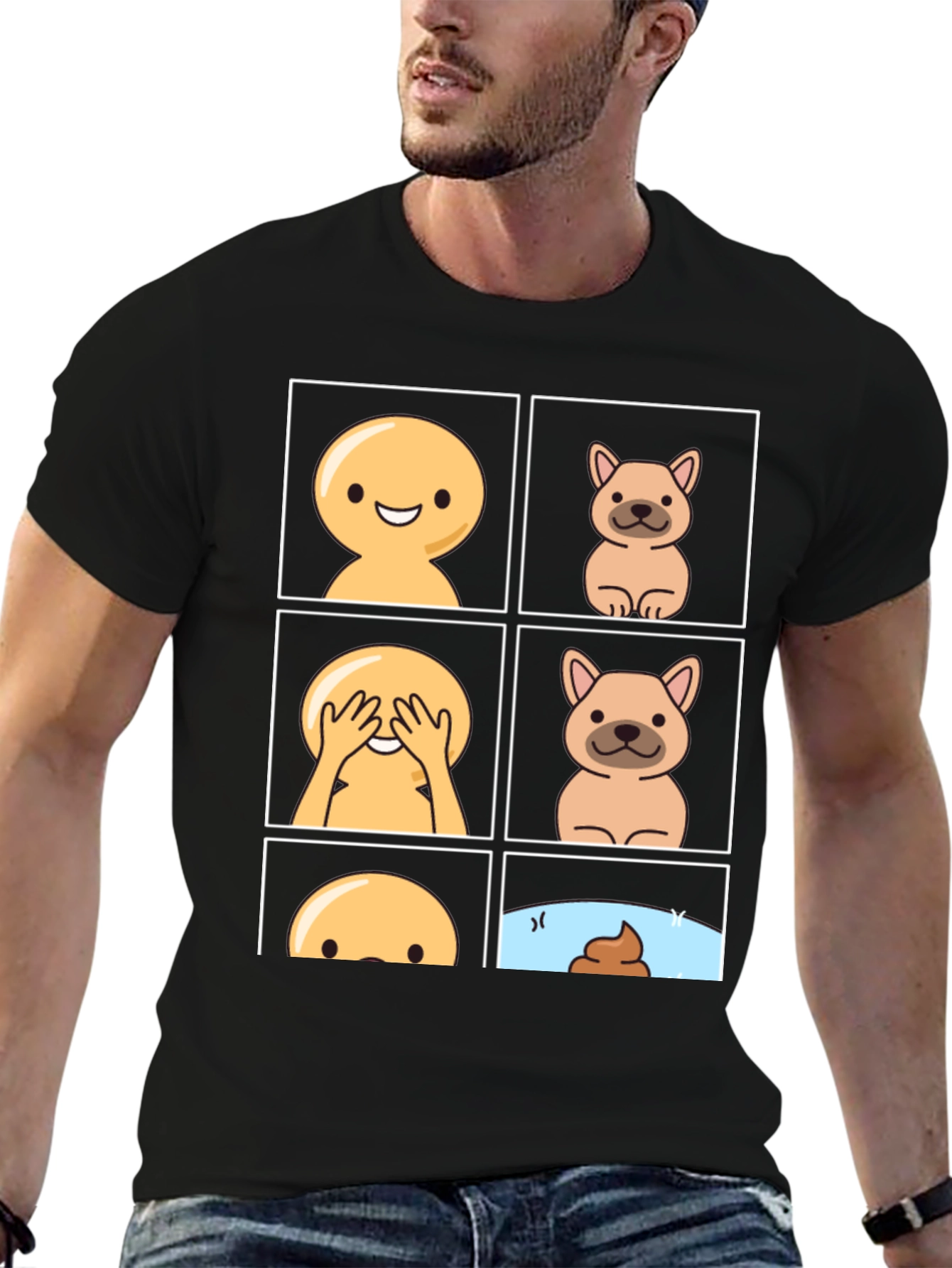 Black Peek-a-Poo T-Shirt view 6