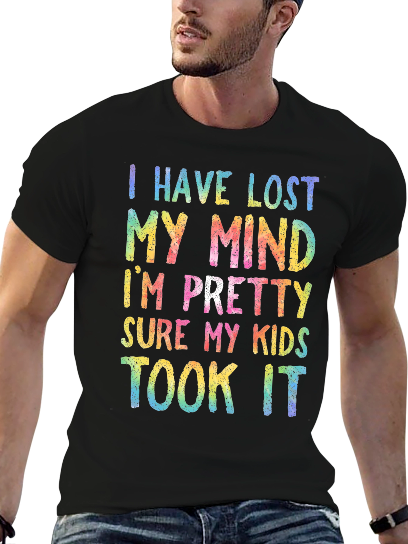 Black Lost My Mind Kids T-Shirt view 6
