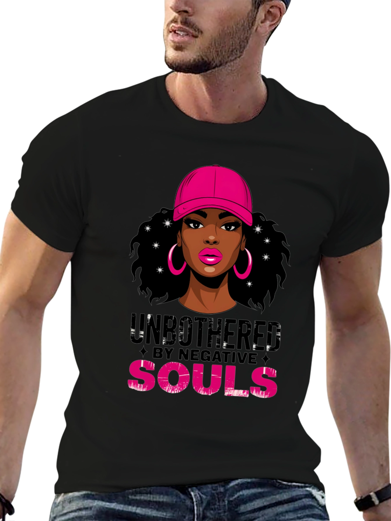 Black Unbothered Graphic Tee - Stylish Women's T-Shirt view 6