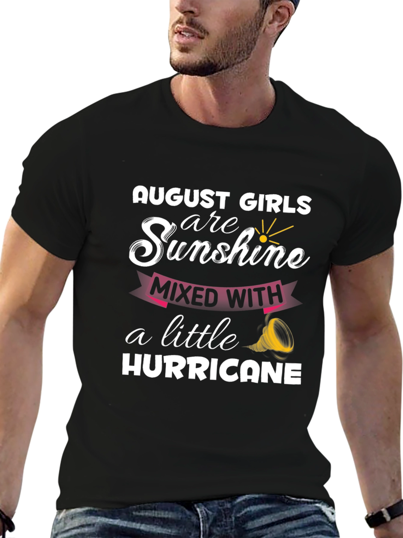 Black August Girls Sunshine Hurricane Black Graphic Tee view 6