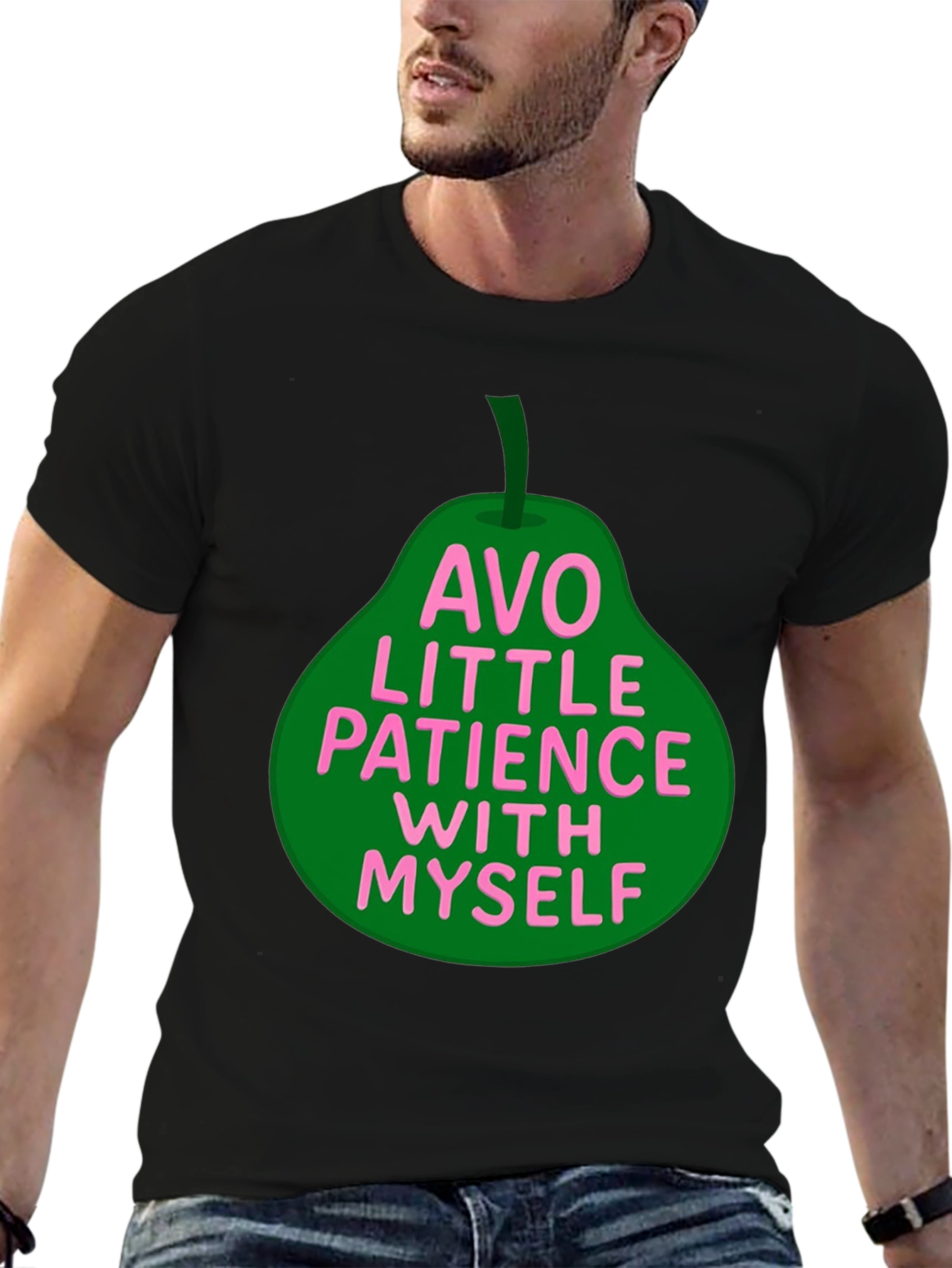 Black Avo Little Patience T-Shirt view 6
