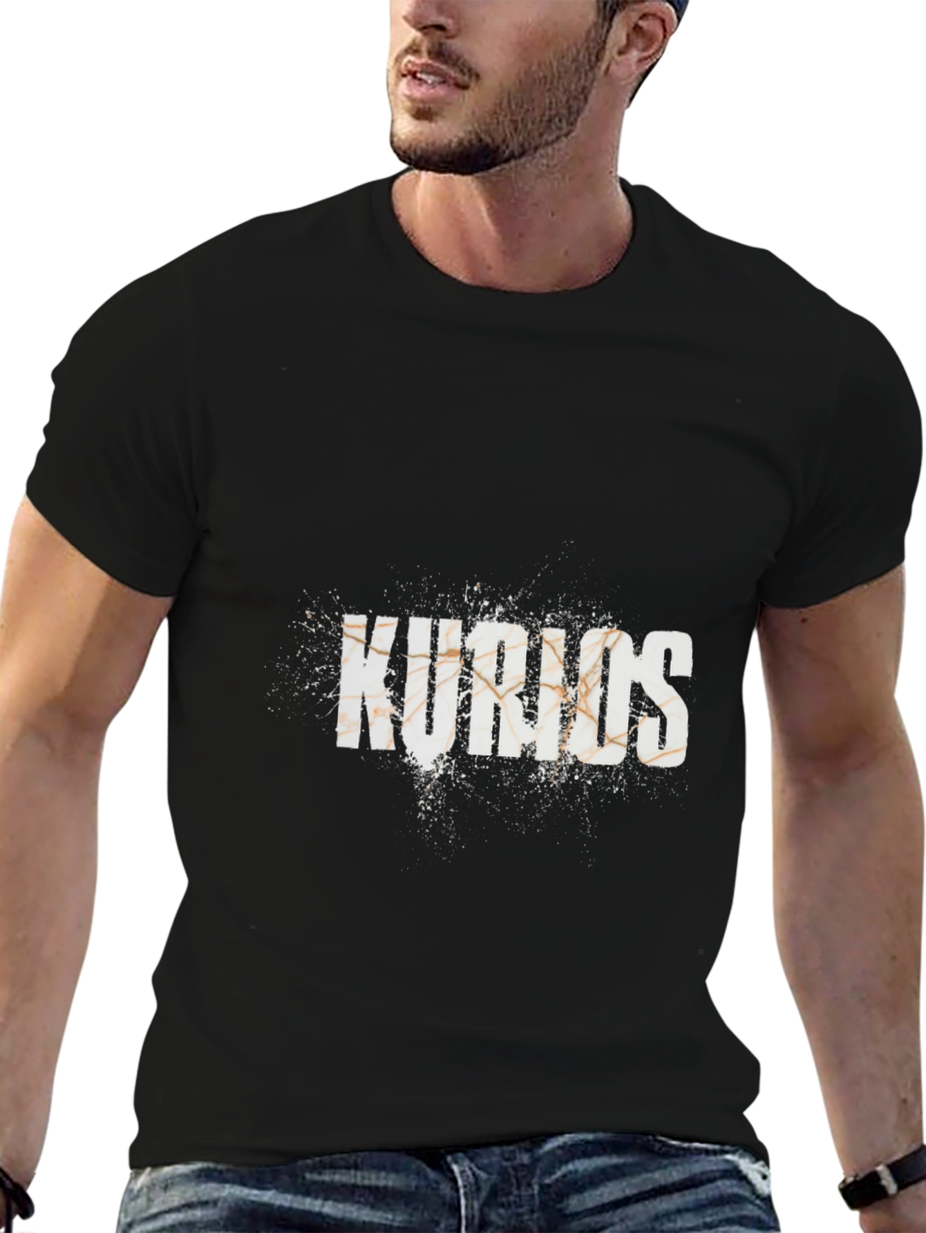 Black Kurios Graphic Tee - Black Cotton Blend view 6